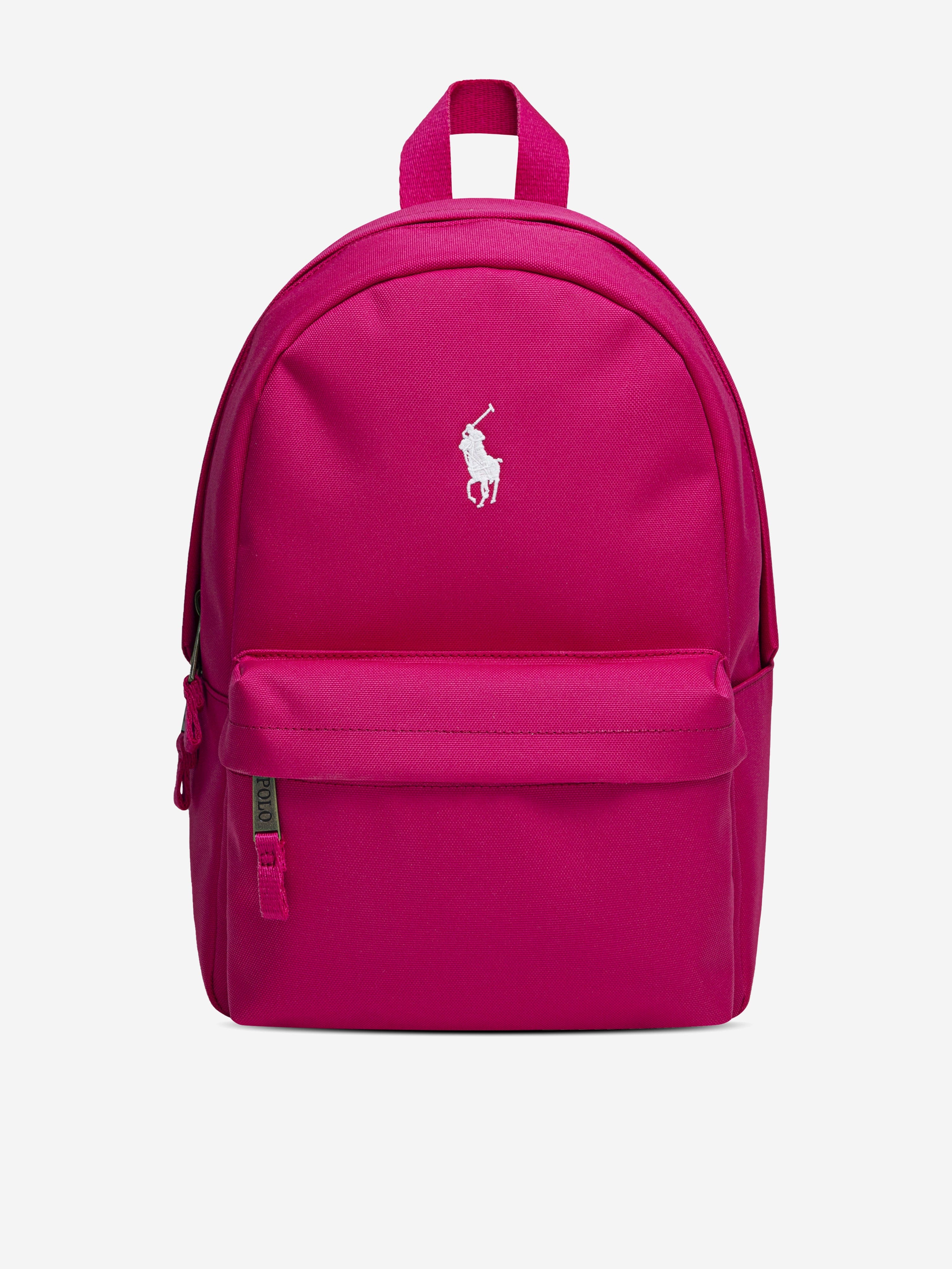 Ralph Lauren Girls Logo Backpack in Pink (44cm) | Childsplay Clothing