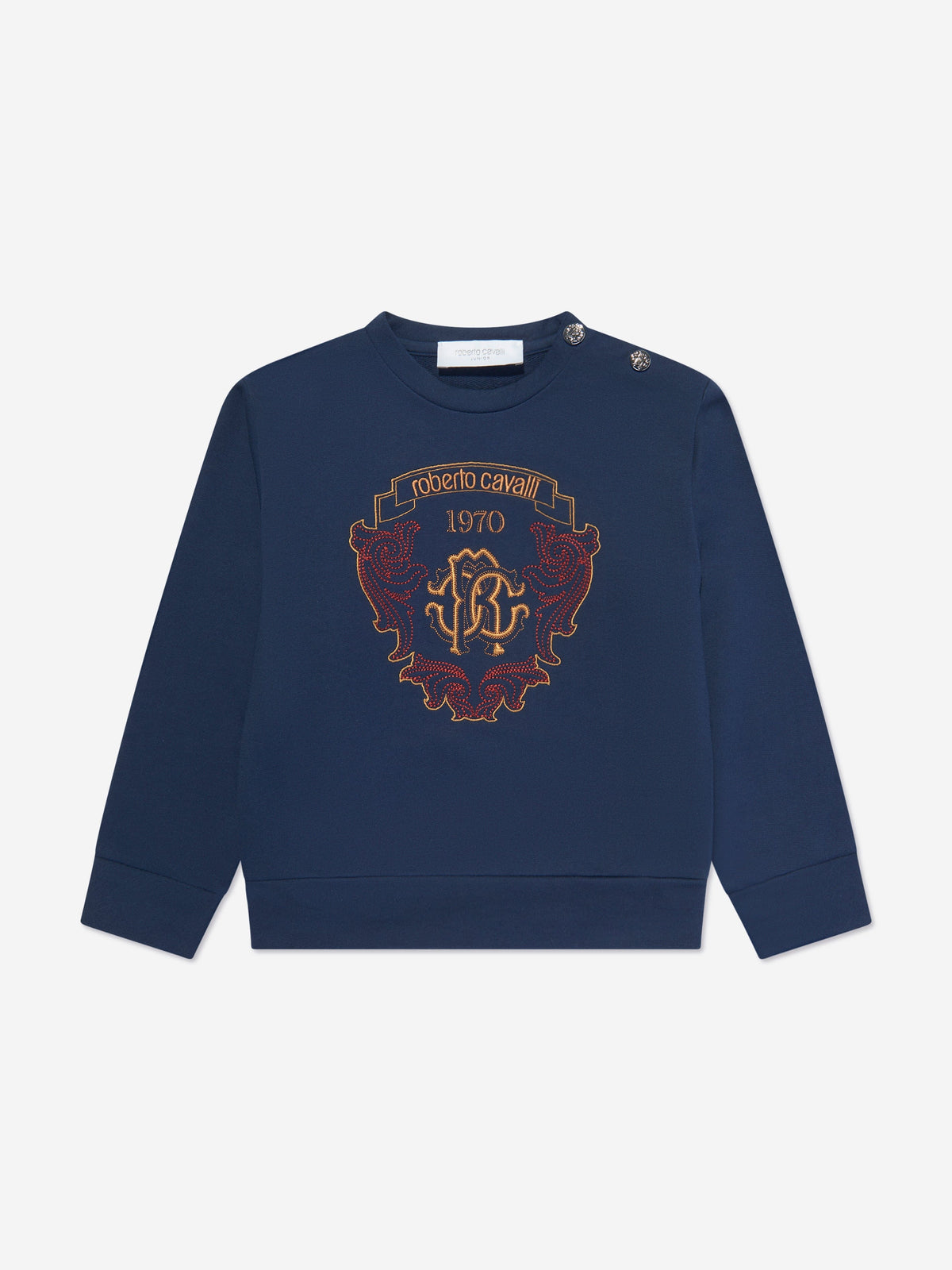 Roberto Cavalli Boys Logo Sweatshirt in Navy | Childsplay Clothing