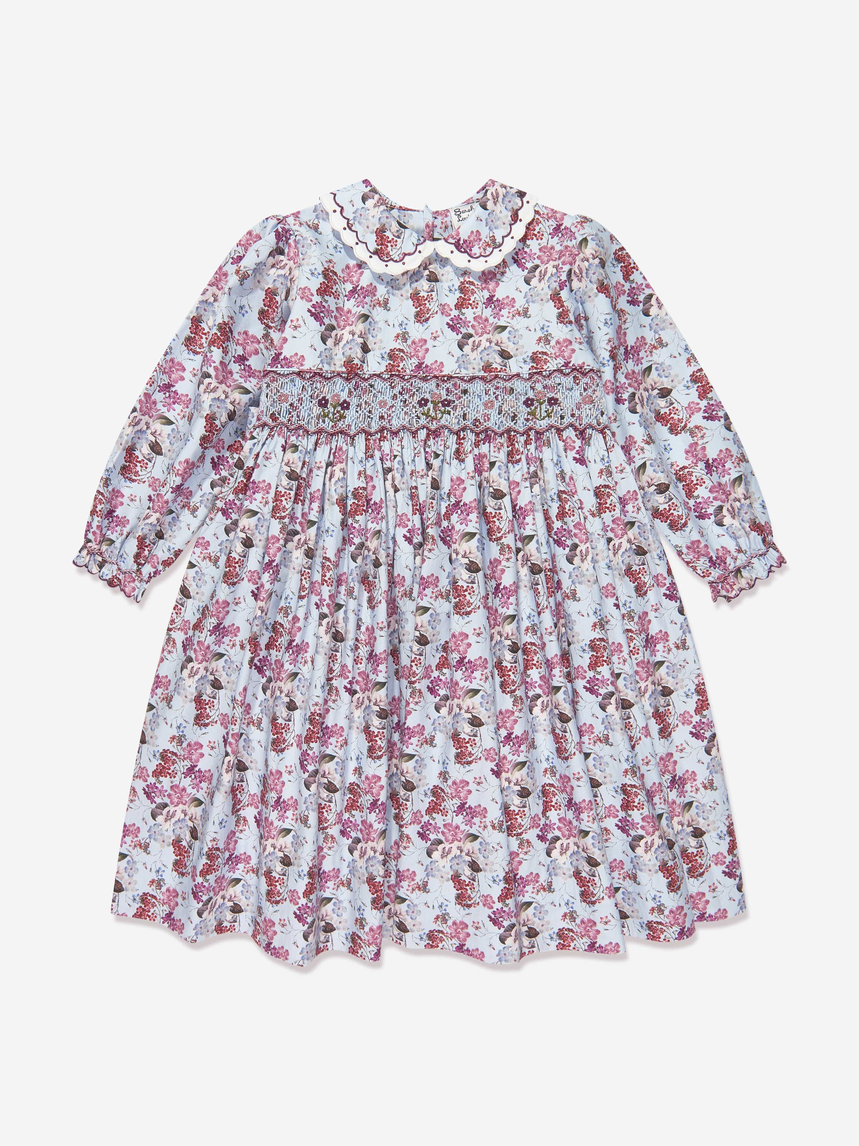 sarah louise long sleeve dress Sarah Louise Girls Floral Print Dress in Multicolour 18 Mths Multicoloured