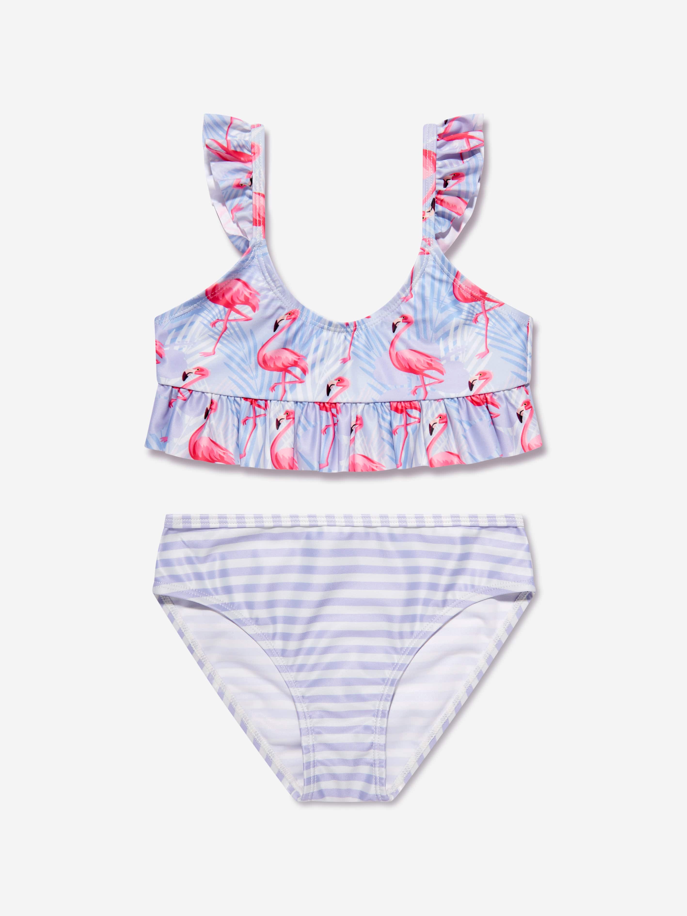 Soli Swim Girls Flamingo Bikini (UPF50+) in Purple | Childsplay