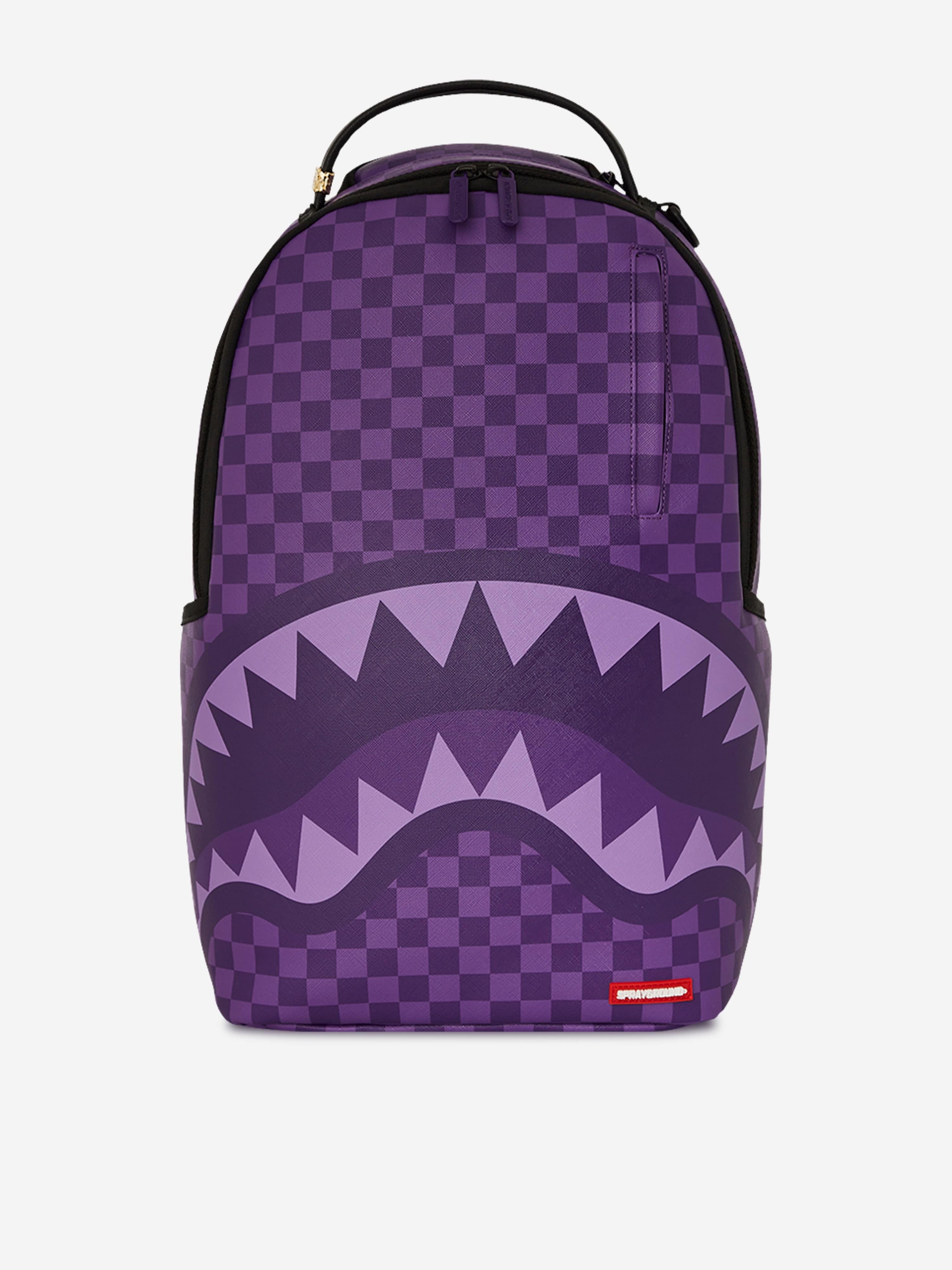 Sprayground Kids Sharks in Paris DLXSV Backpack in Purple (45.72cm
