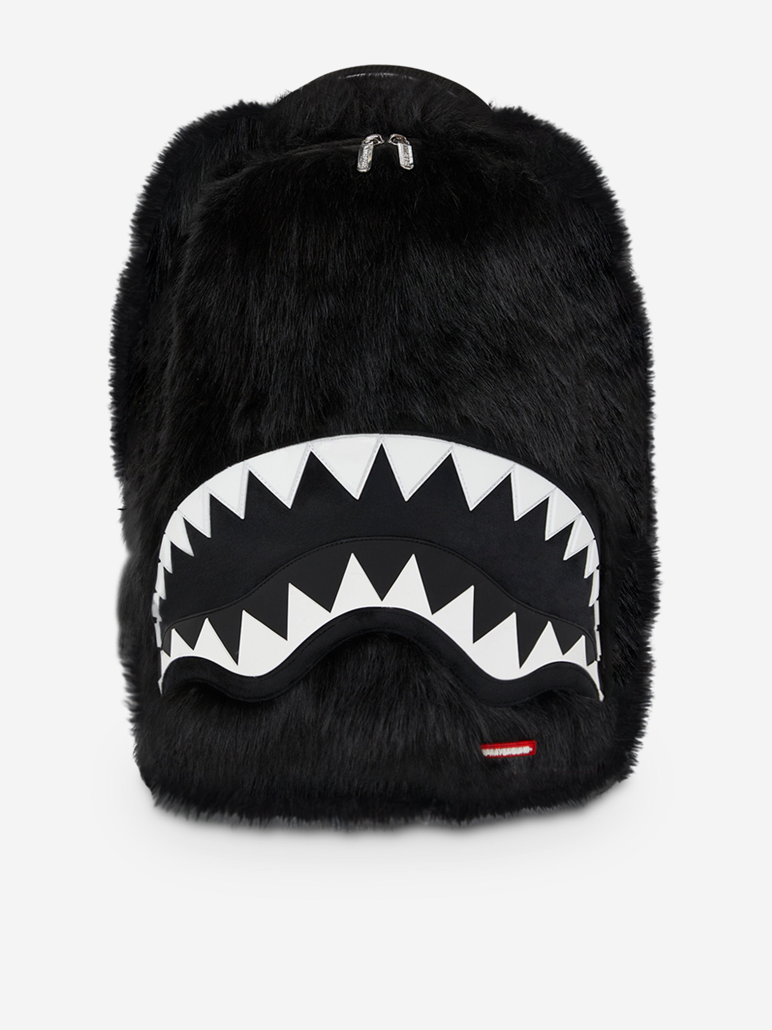 Sprayground Kids Fur Cray Backpack in Black (45cm)