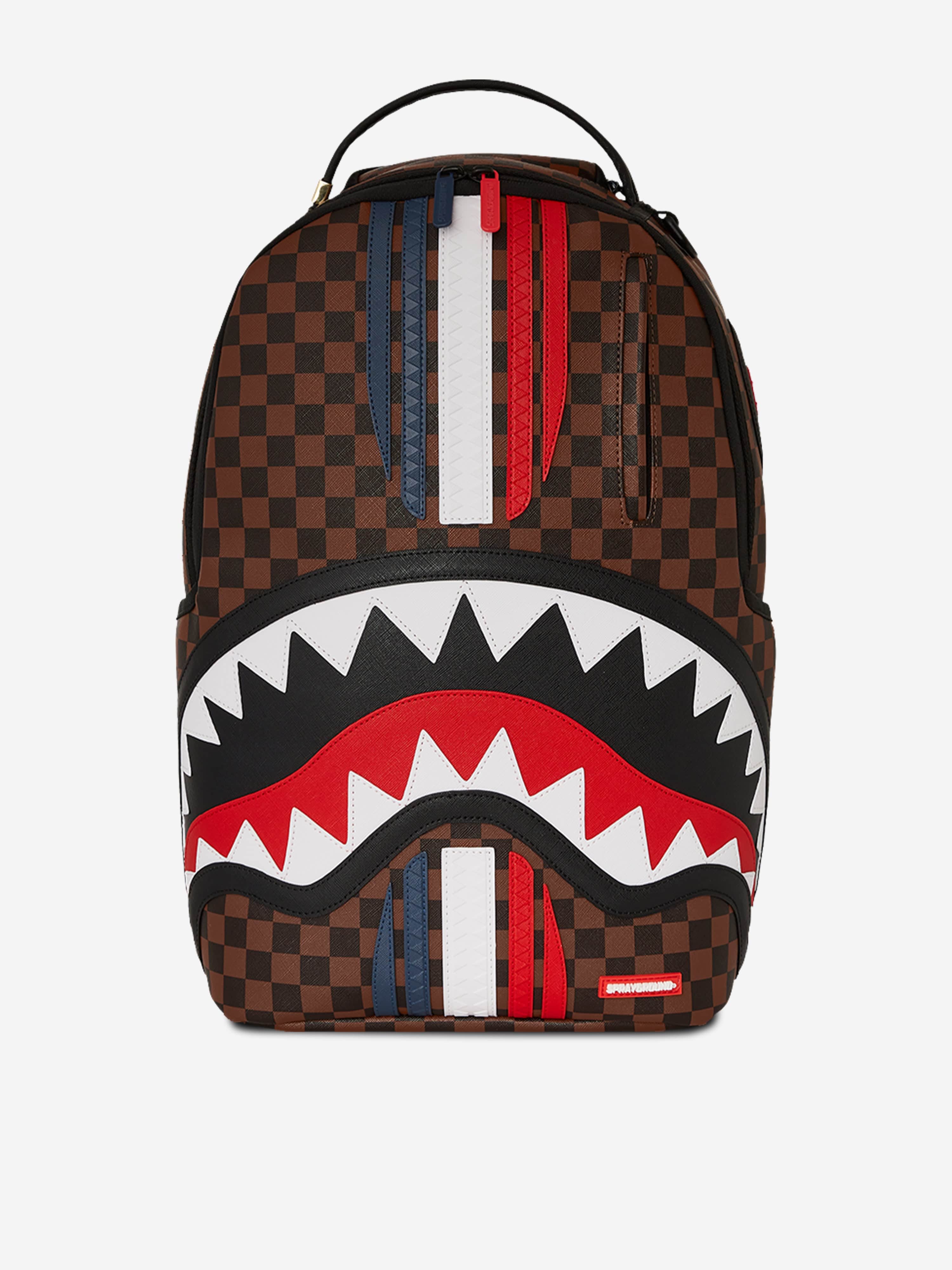 Sprayground Kids Machine Francaise Backpack in Brown (46cm