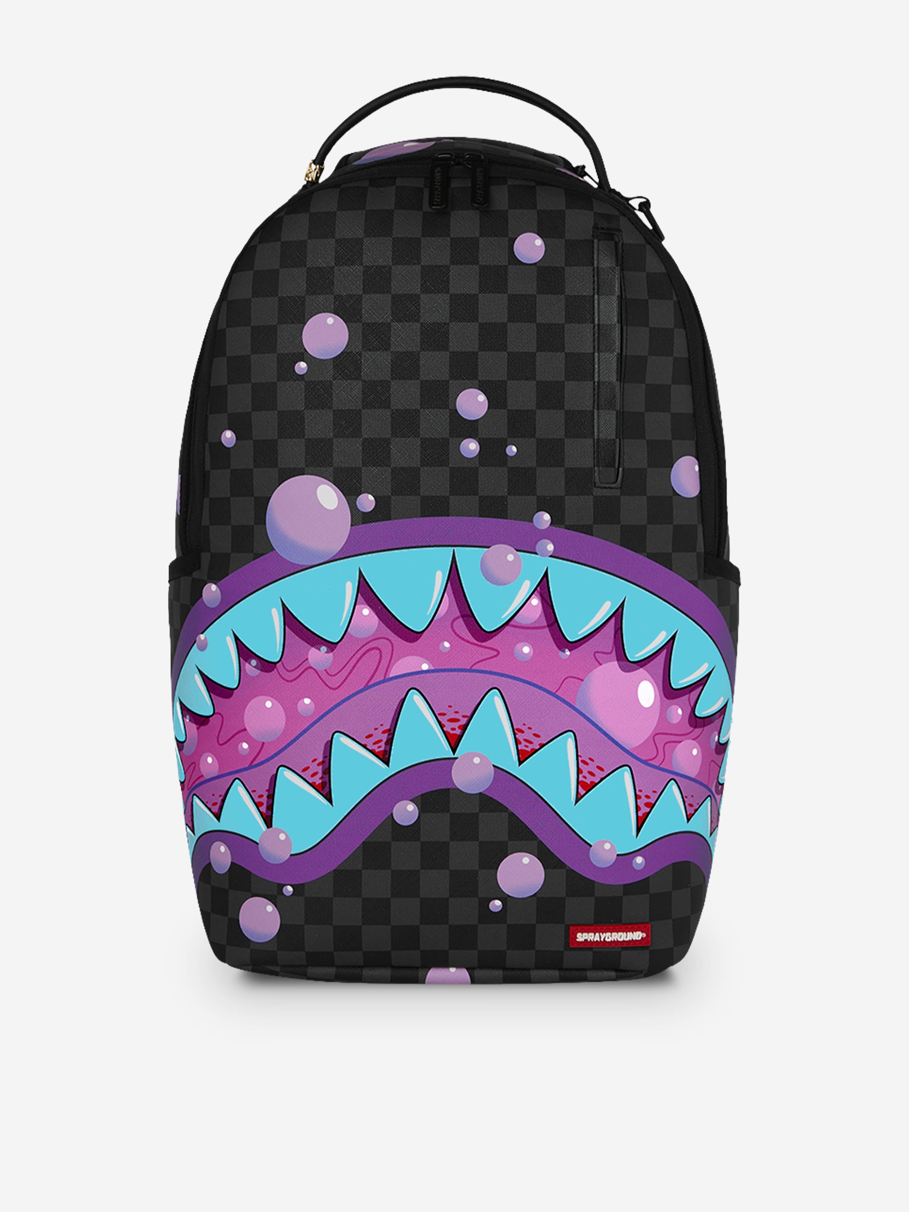 Sprayground Kids Purple Slime Takeover Backpack in Black (45cm