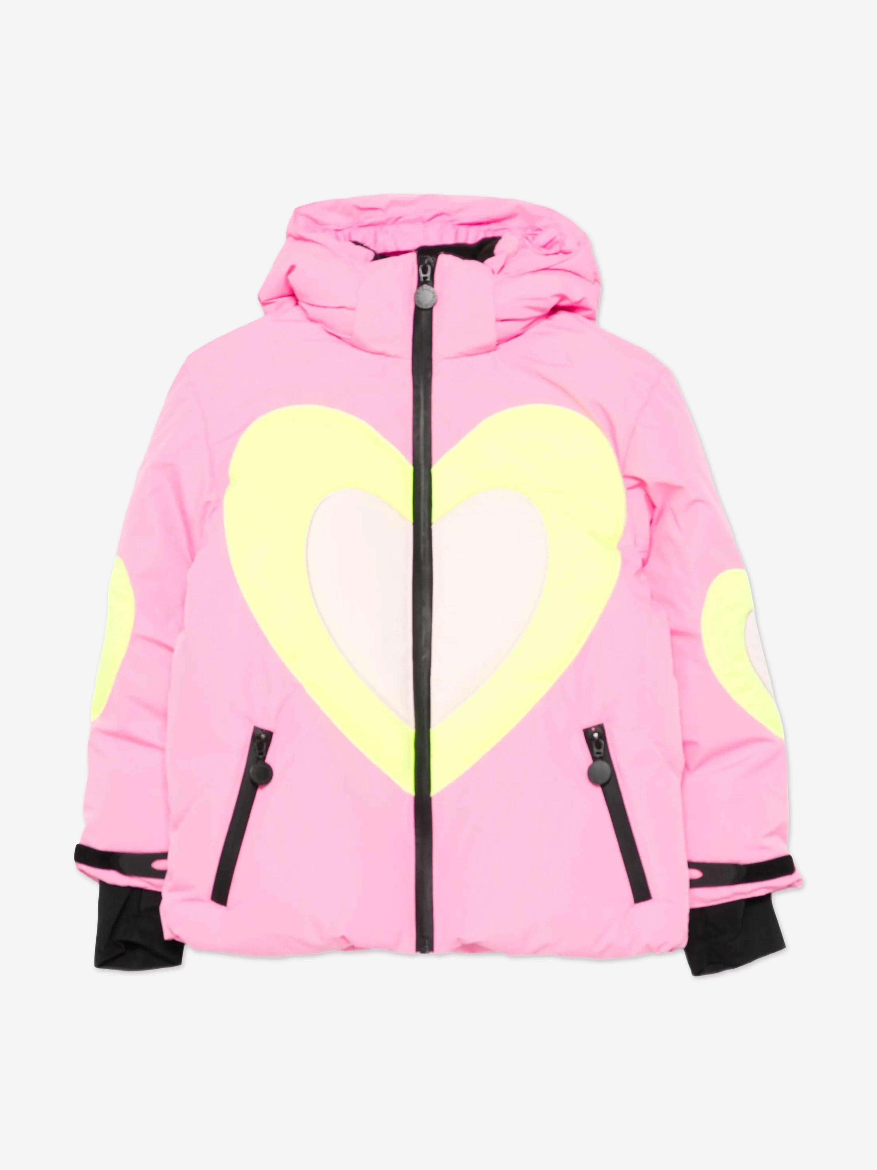 Stella McCartney Girls Heart Ski Jacket in Pink | Childsplay Clothing