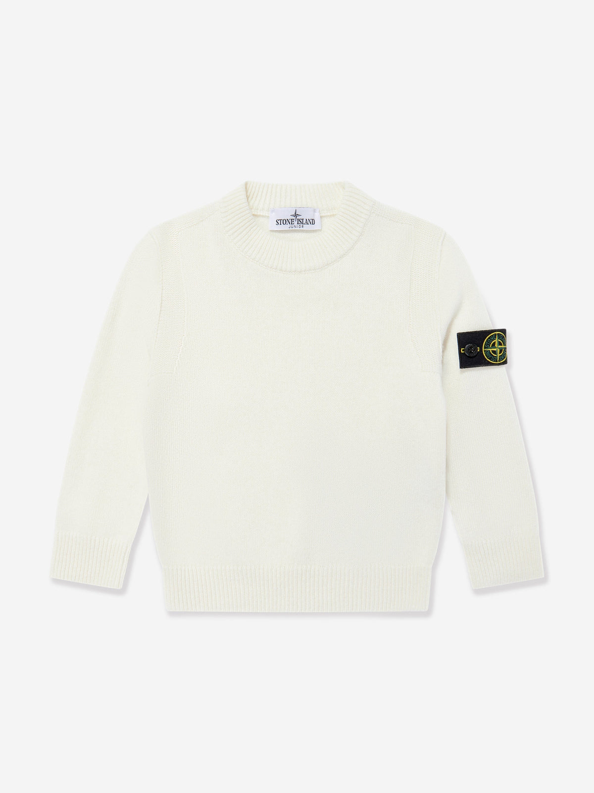 Knitwear Stone Island White Jumper Junior Crewneck Jumper Junior 