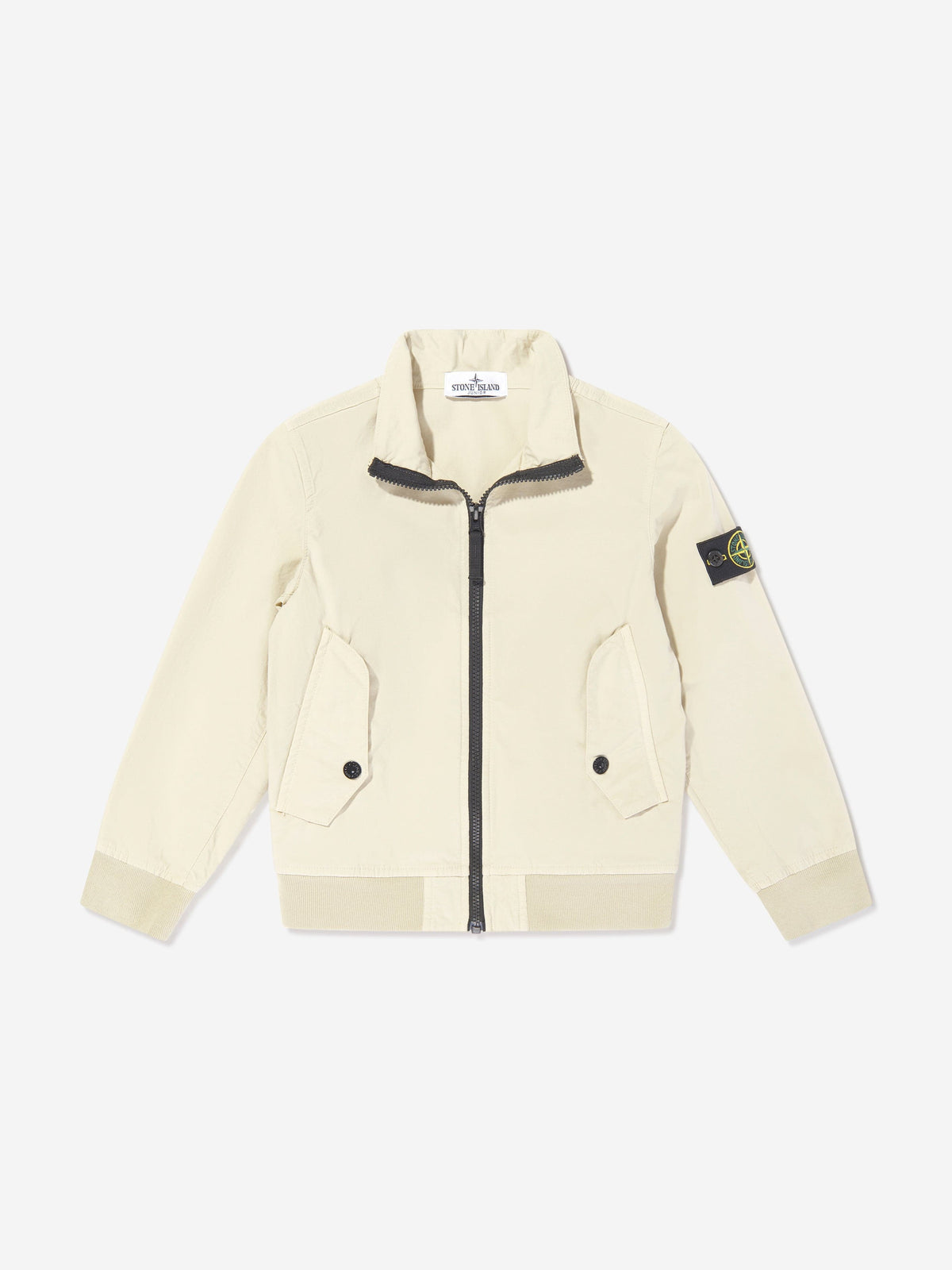 Stone Island Boys Bomber Jacket in Beige | Childsplay Clothing