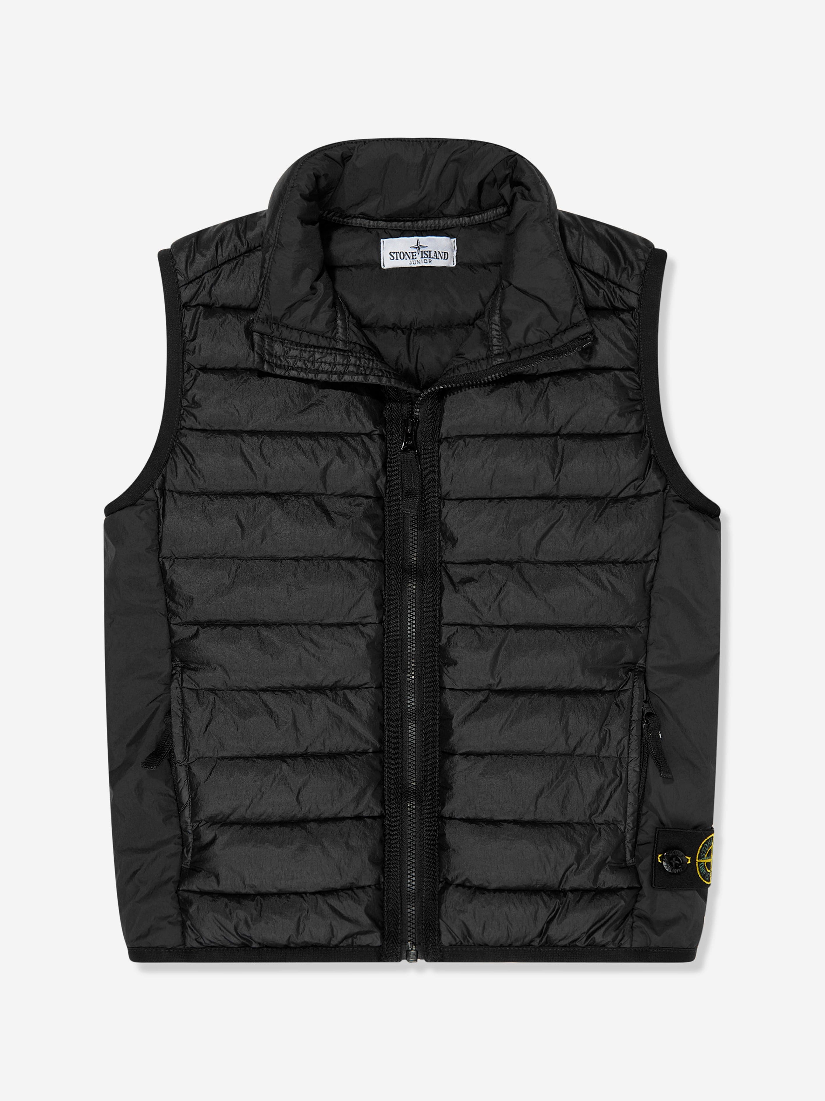 Stone Island Junior Stone Island Boys Logo Gilet in Black