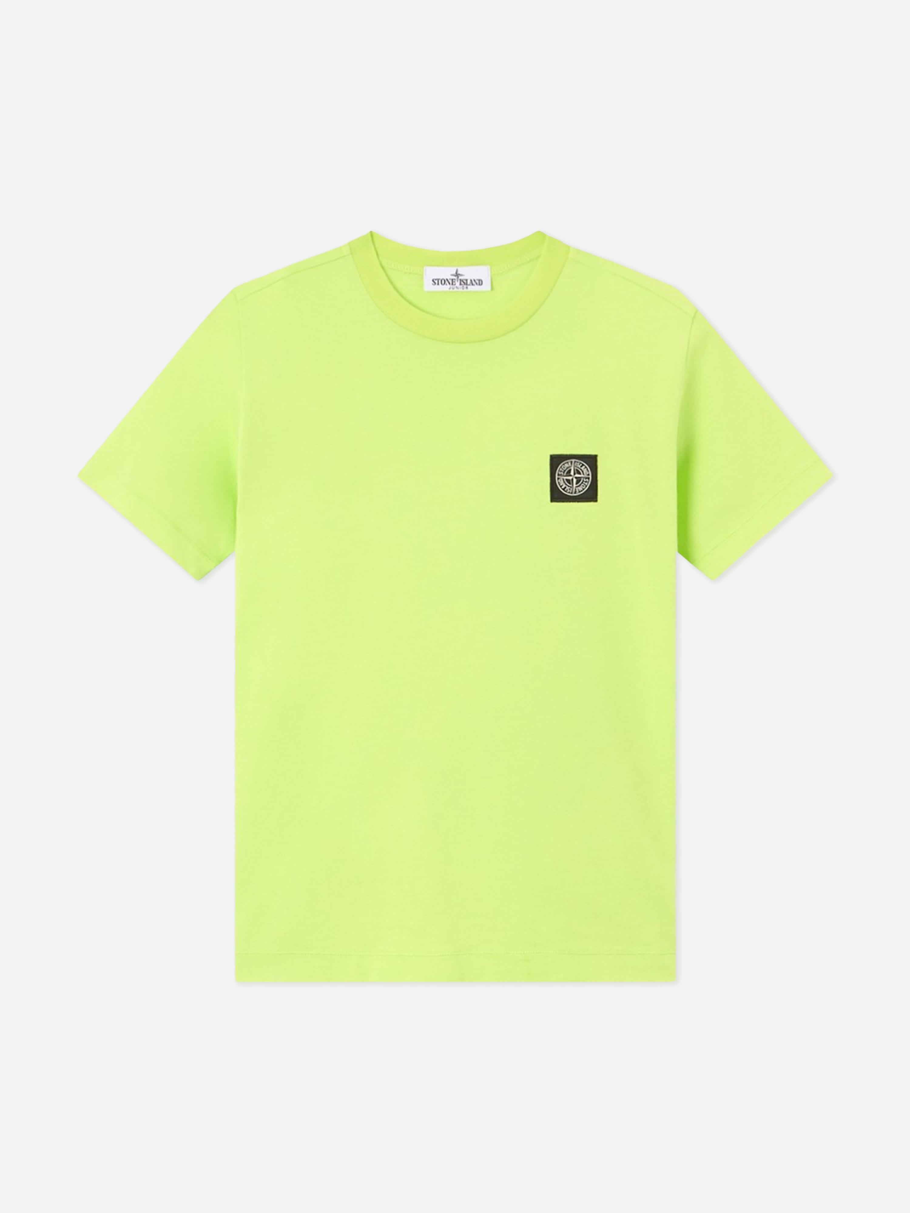 Stone Island Boys Compass Logo Patch T-Shirt in Green | Childsplay