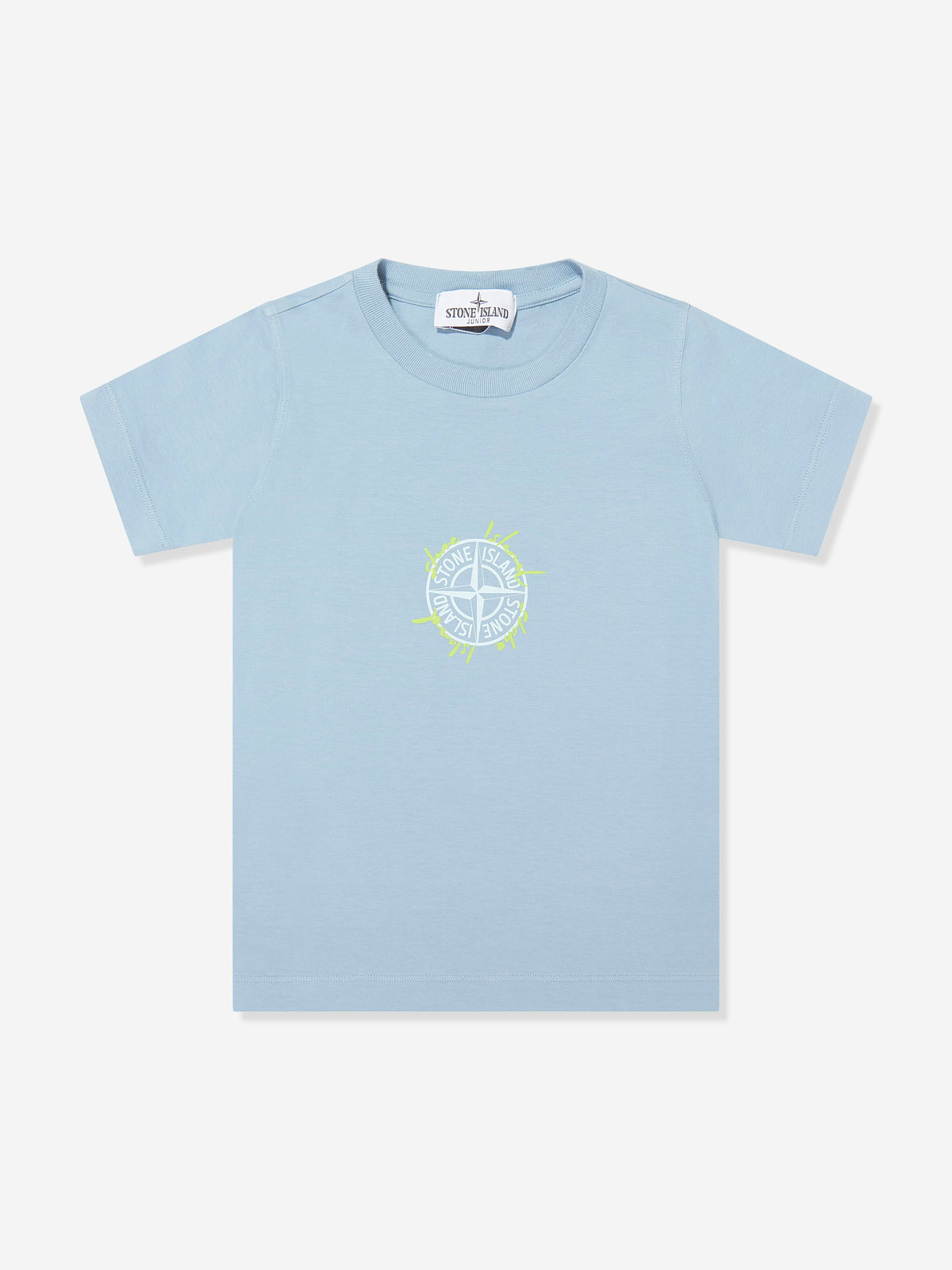 Stone Island Boys Compass Logo Print T-Shirt in Blue | Childsplay 