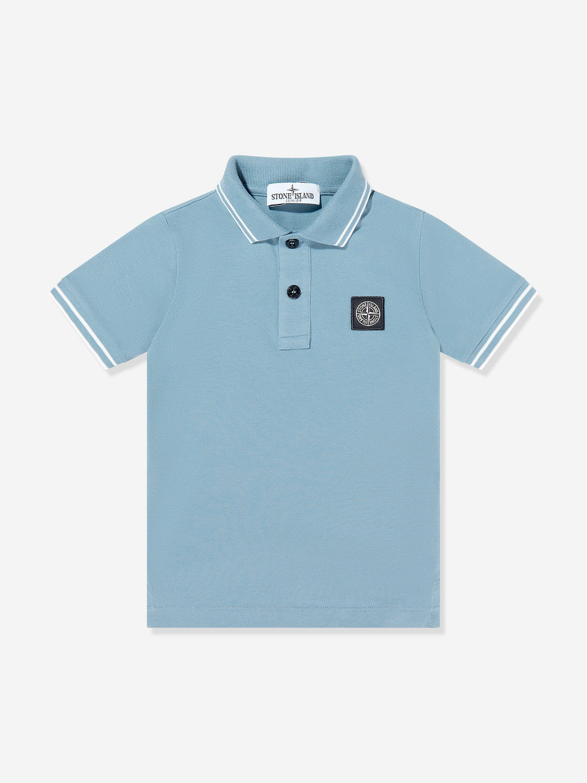 Stone Island Boys Compass Patch Polo Shirt in Blue | Childsplay