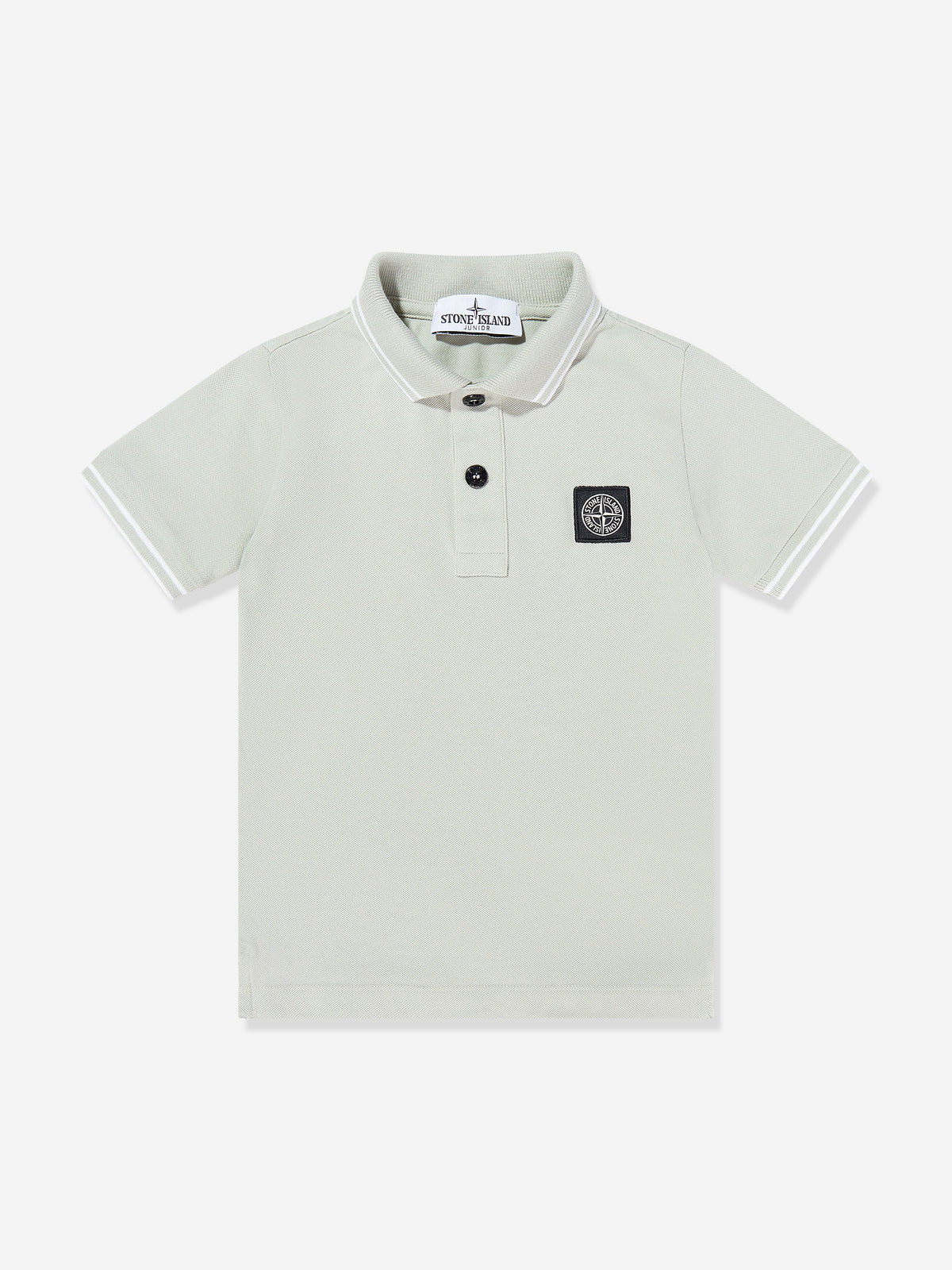 Stone Island Boys Compass Patch Polo Shirt in Grey | Childsplay 