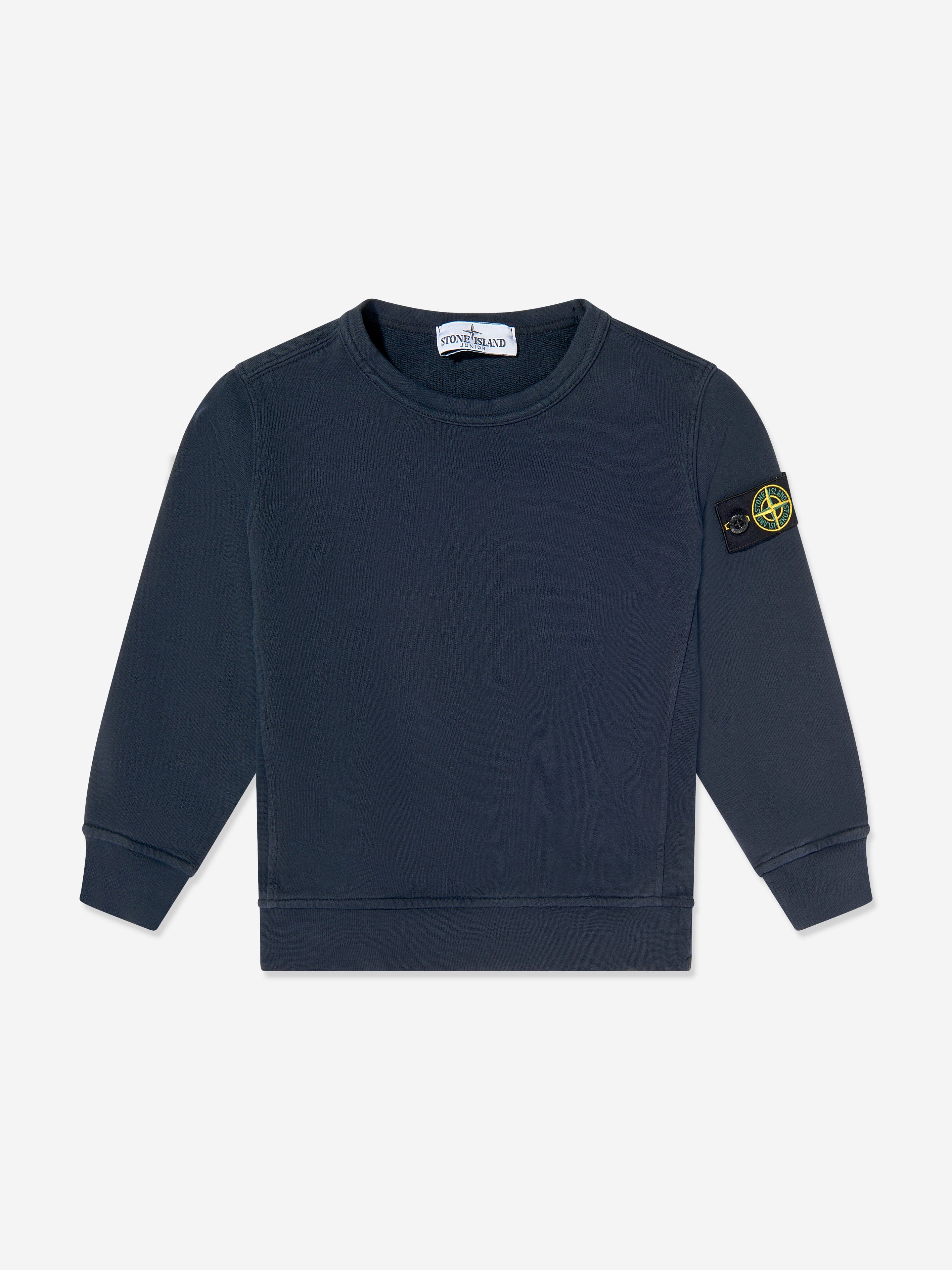 Junior Stone Island Navy Crew Neck Stone Island Boys Navy Blue