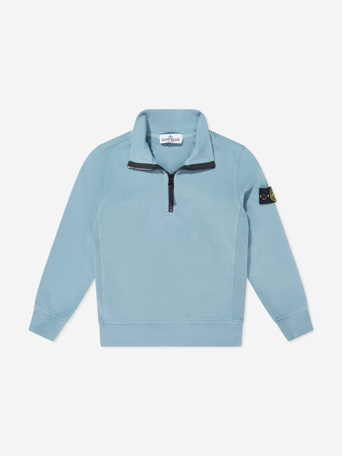 Stone Island Boys Half Zip Sweatshirt in Blue | Childsplay Clothing
