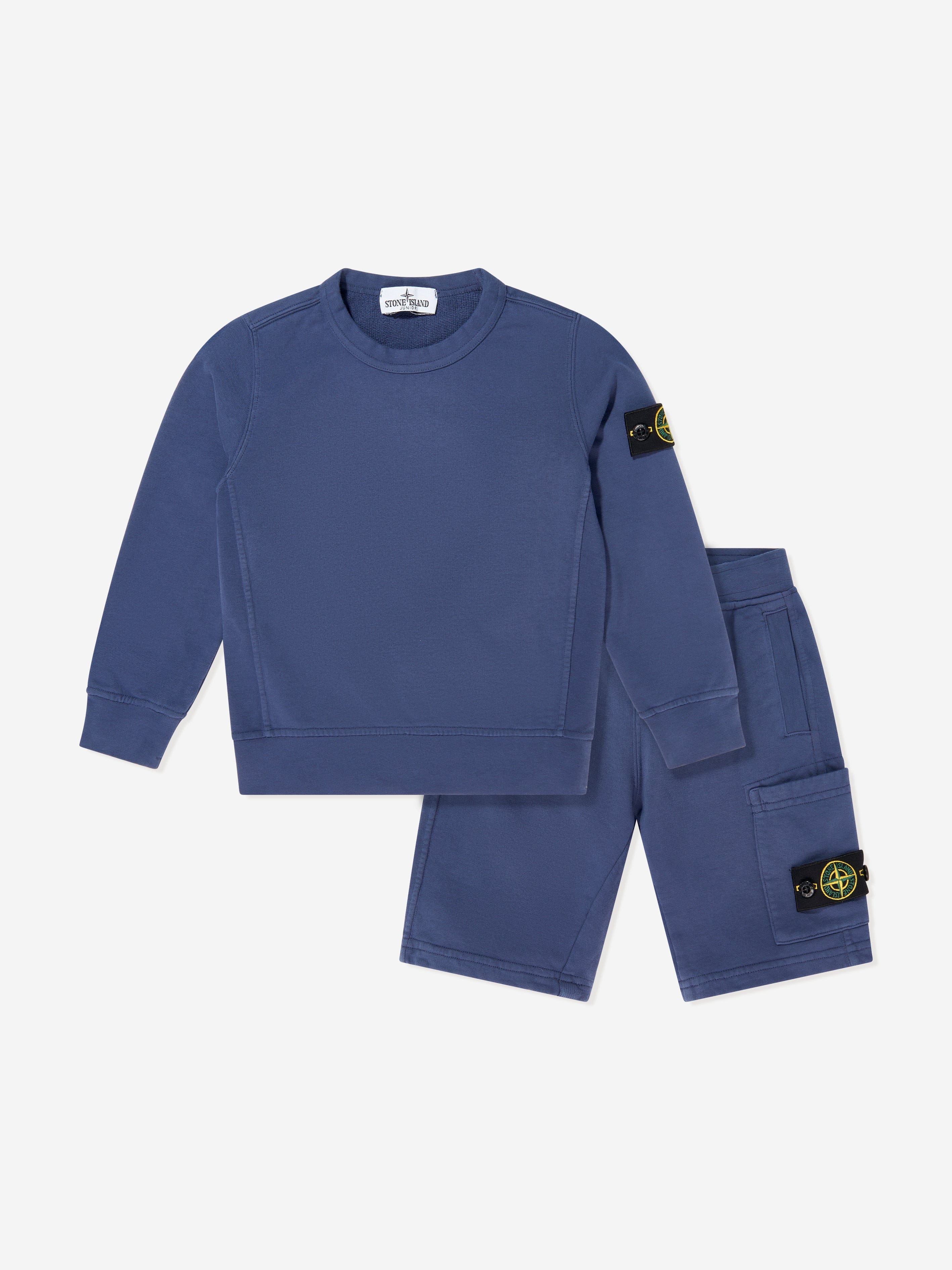Stone Island Boys Compass Logo Short Set in Navy | Childsplay Clothing