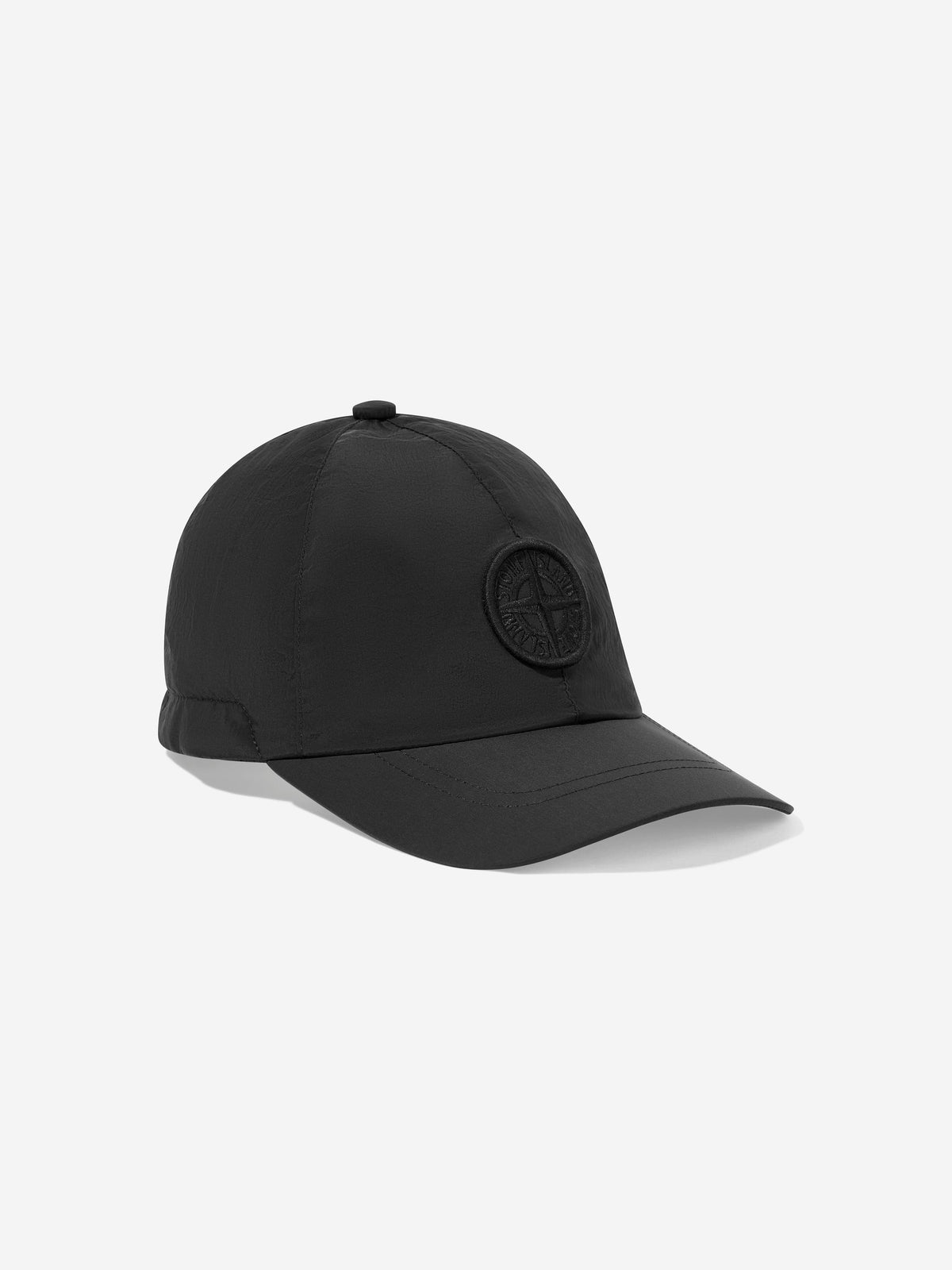 Stone Island Boys Compass Logo Baseball Cap in Black | Childsplay 