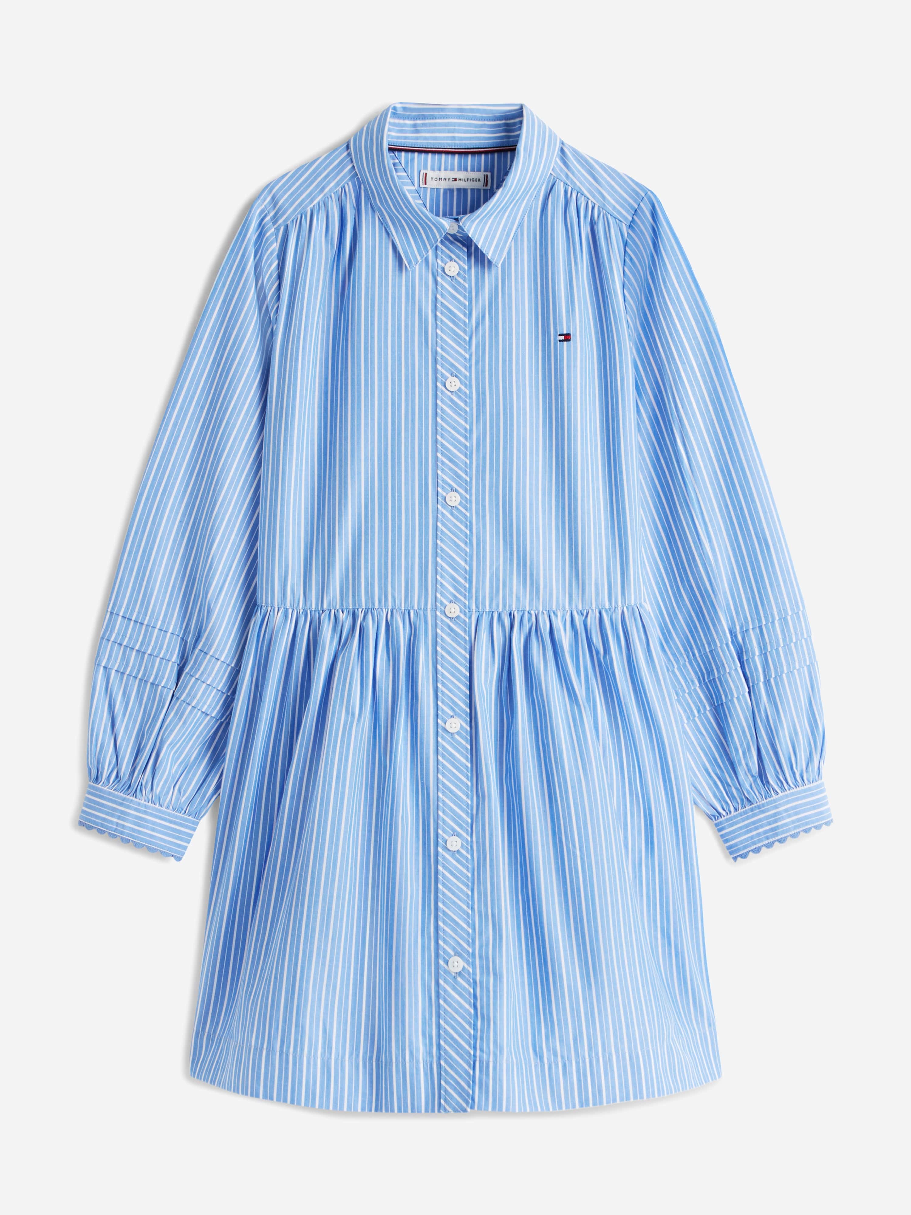 Tommy Hilfiger Girls Ithica Shirt Dress in Blue 3 Yrs Tommy Hilfiger Girls Ithica Shirt Dress in Blue 3 Yrs