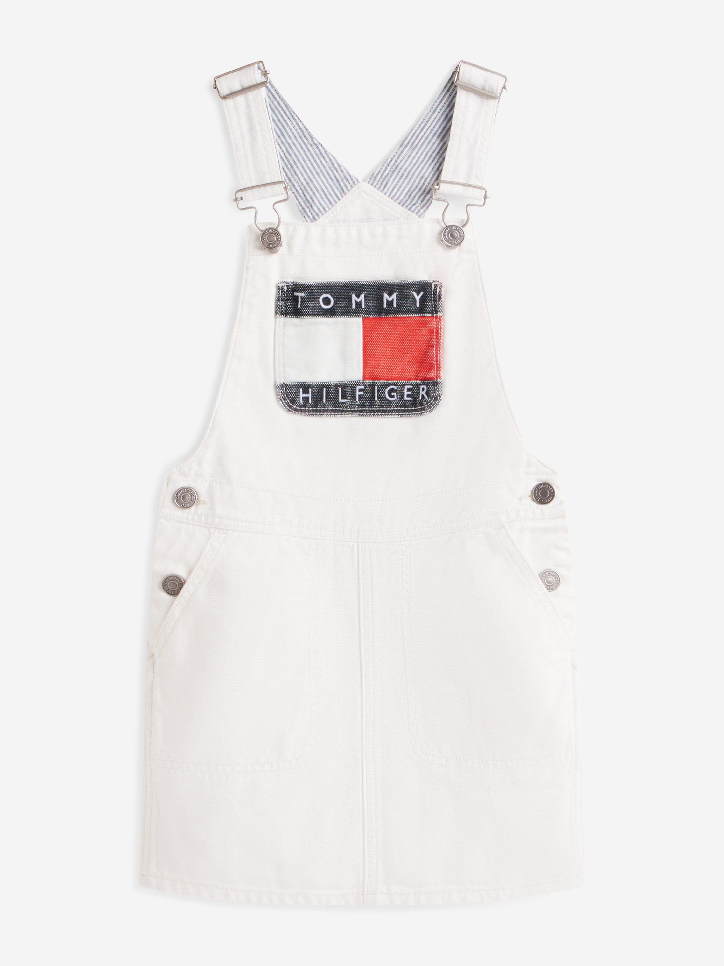tommy hilfiger denim dungaree dress Back Star Flag Denim Dungaree Dress | Blue