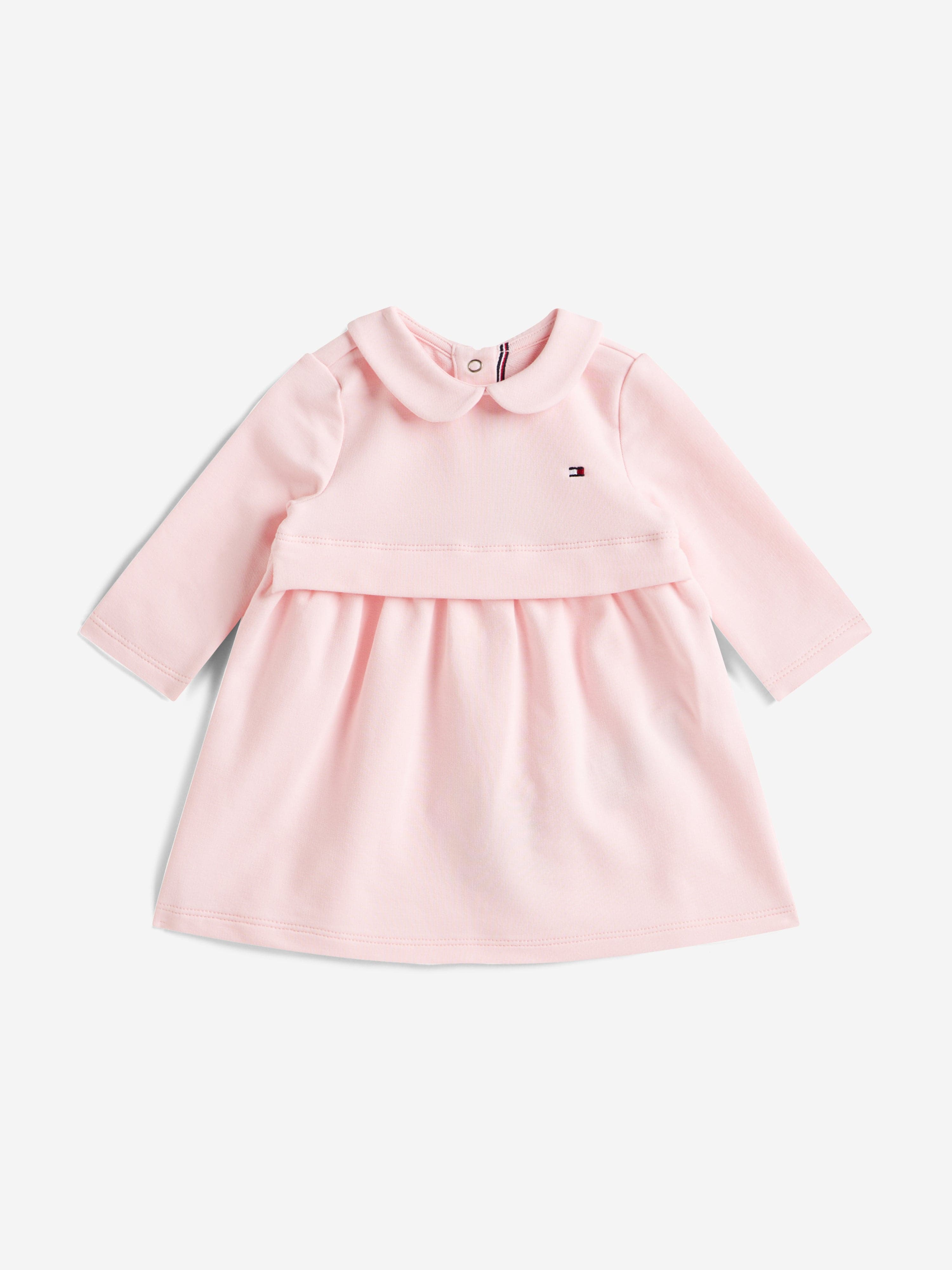 Tommy Hilfiger Baby Girls Essential Dress in Pink | Childsplay Clothing Tommy Hilfiger Baby Girls Essential Dress in Pink | Childsplay Clothing