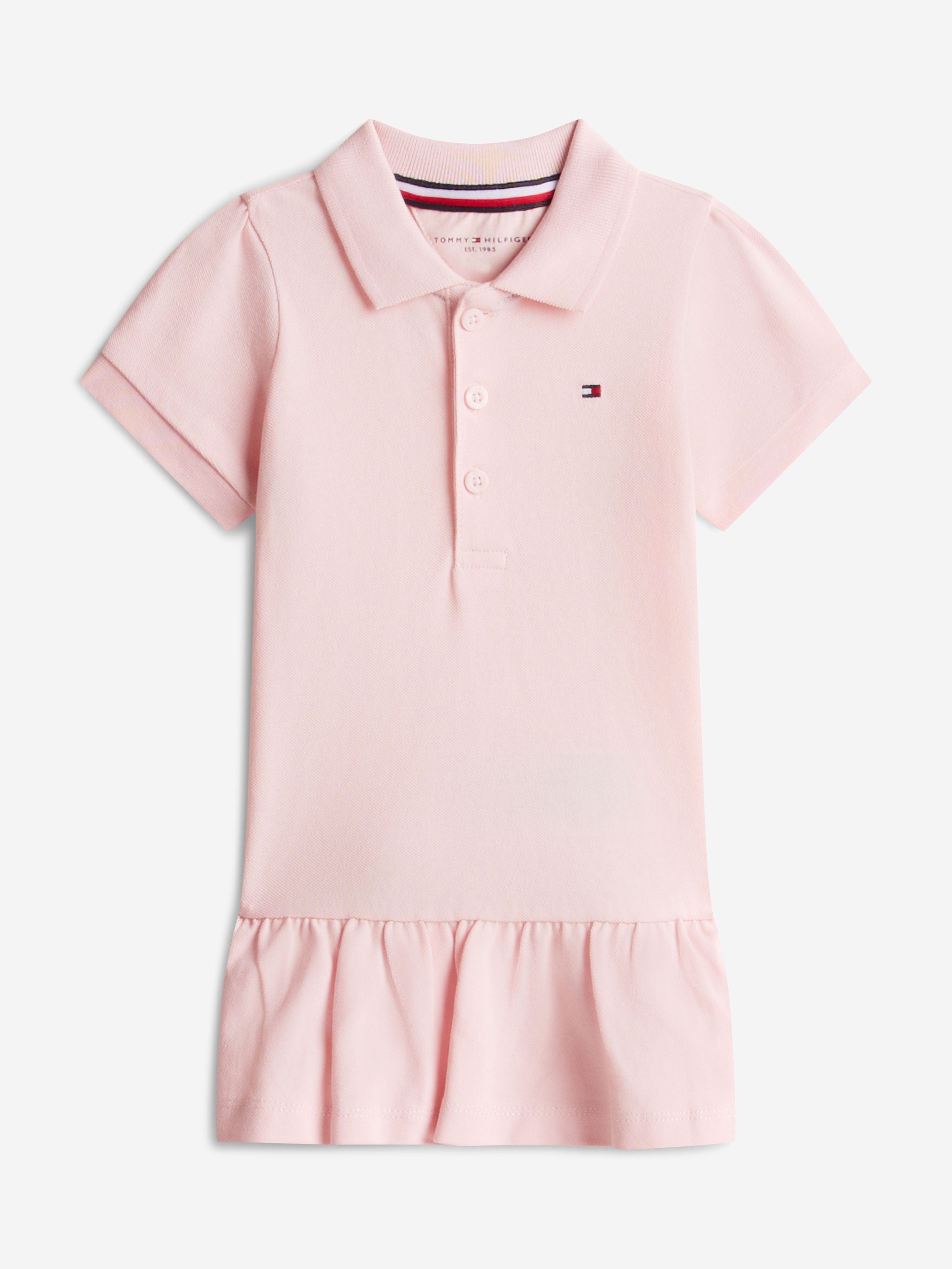 Tommy Hilfiger Baby Girls Pique Polo Dress in Pink