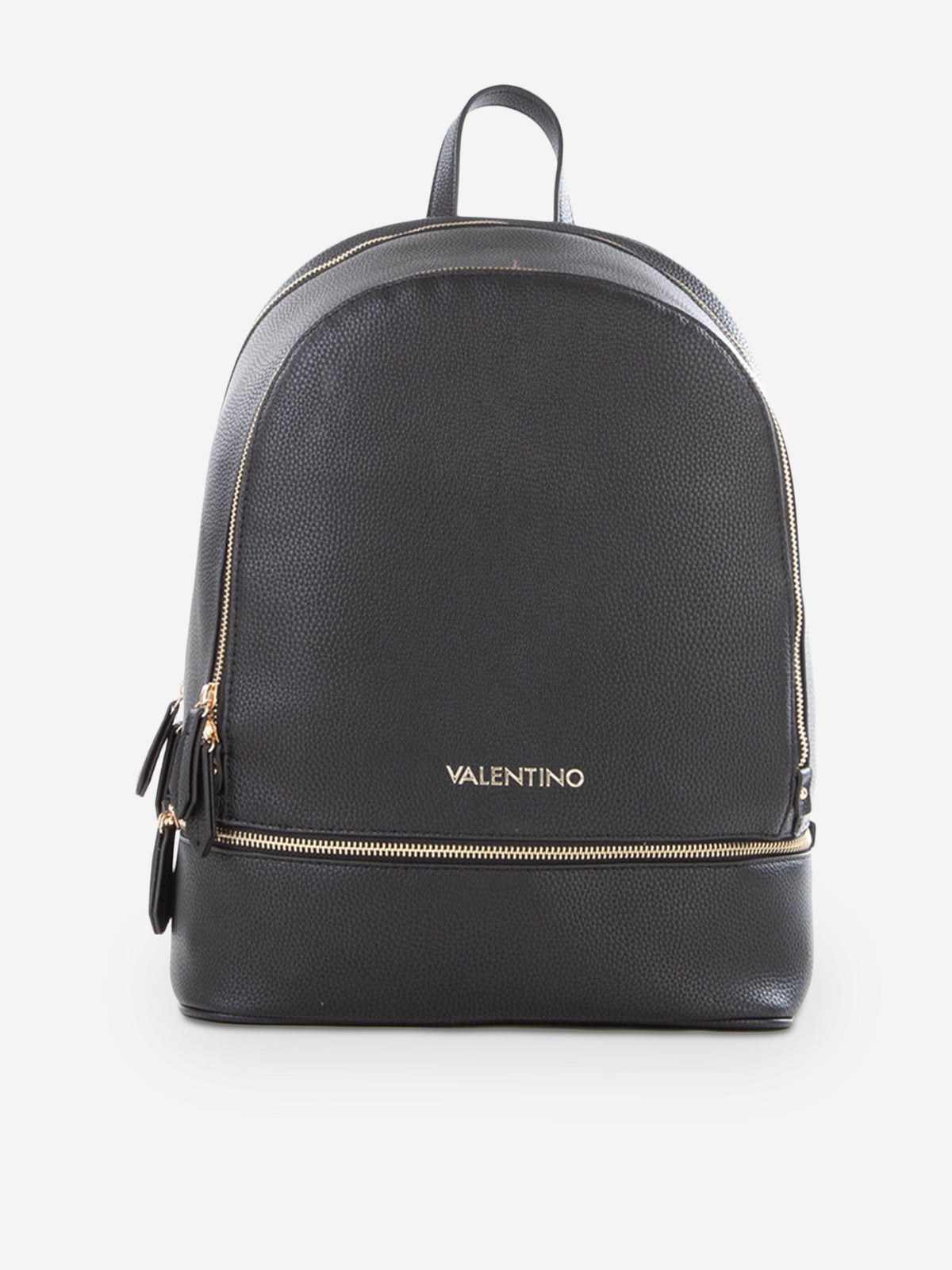 Valentino Black Pebbled Leather Backpack with Gold Logo VALENTINO backpack Shine Re Backpack Nero | Buy bags, purses  main image 2