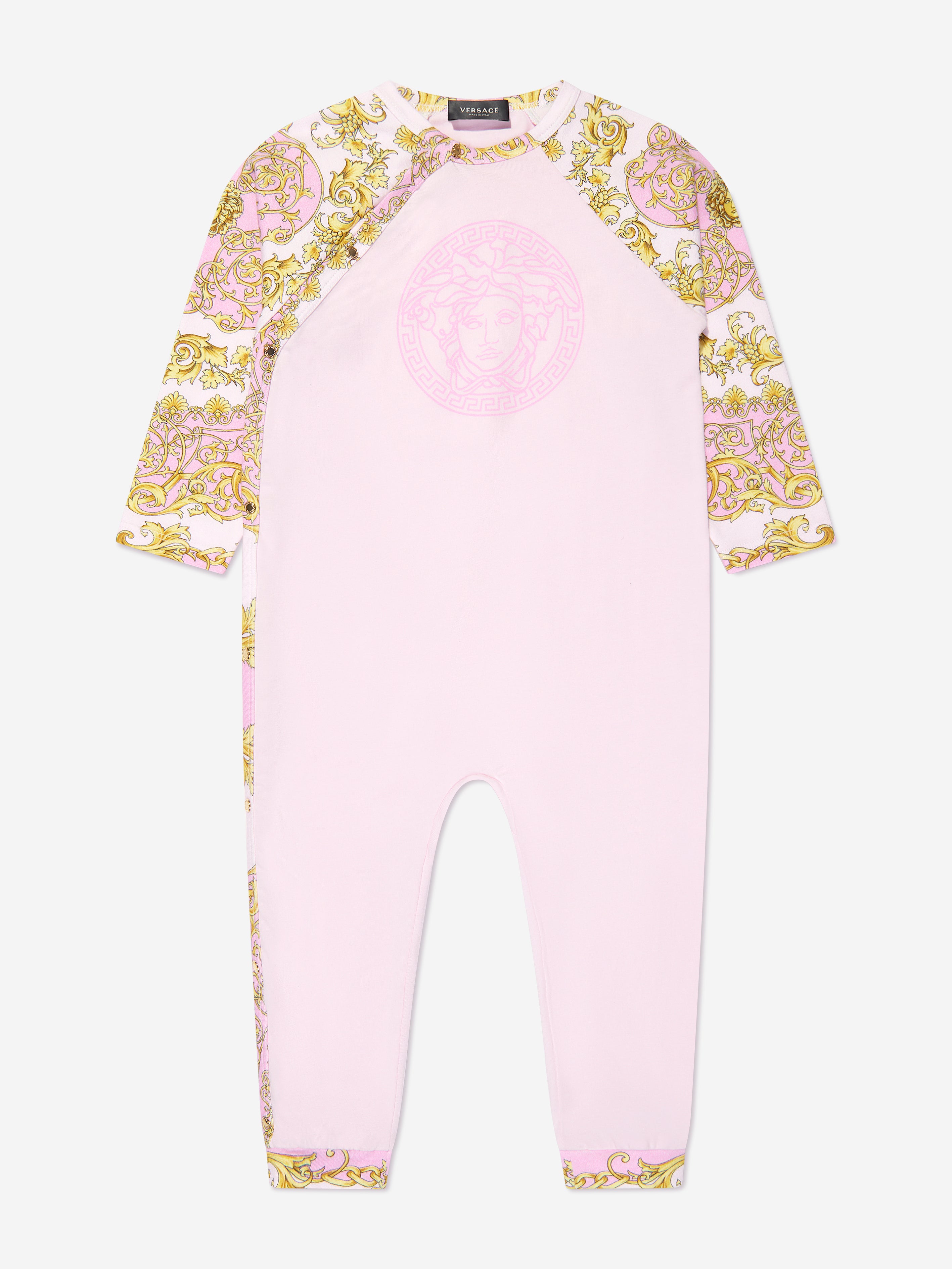 Versace Girls Barocco Romper in Pink Clothing