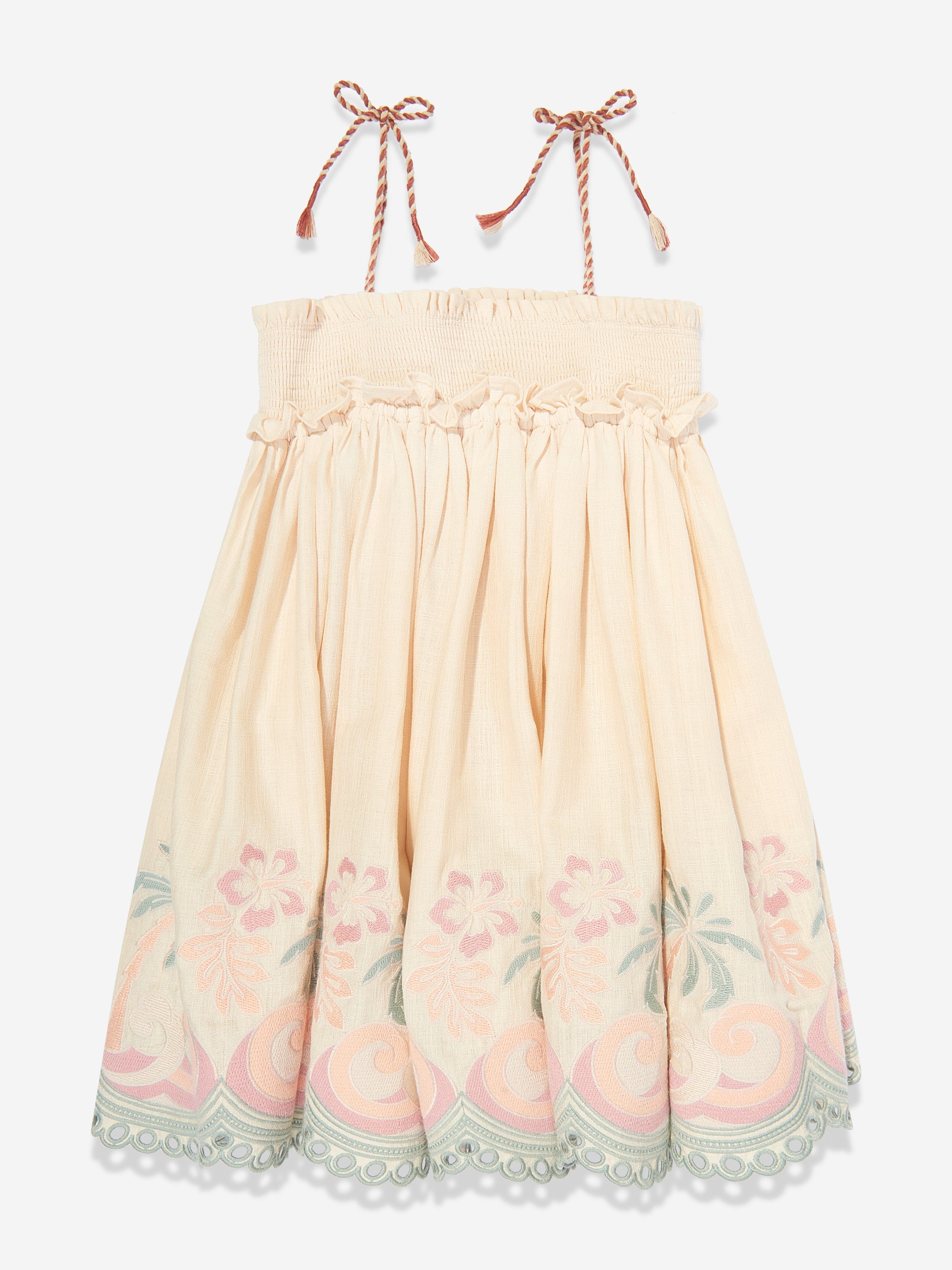 Zimmermann Girls Tallow Embroidered Swing Dress in Ivory | Childsplay Clothing Zimmermann Girls Tallow Embroidered Swing Dress in Ivory | Childsplay Clothing