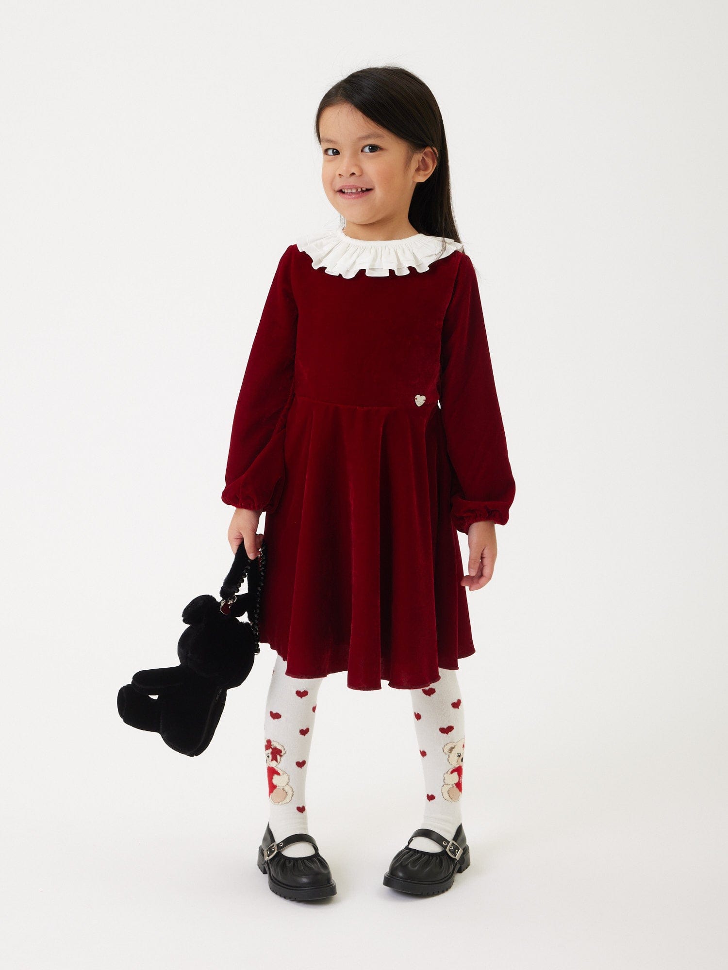 monnalisa red dress Velvet Dress Red Dress For Toddler Girl Monnalisa Chic Baby Girls Red Velvet Party Dress