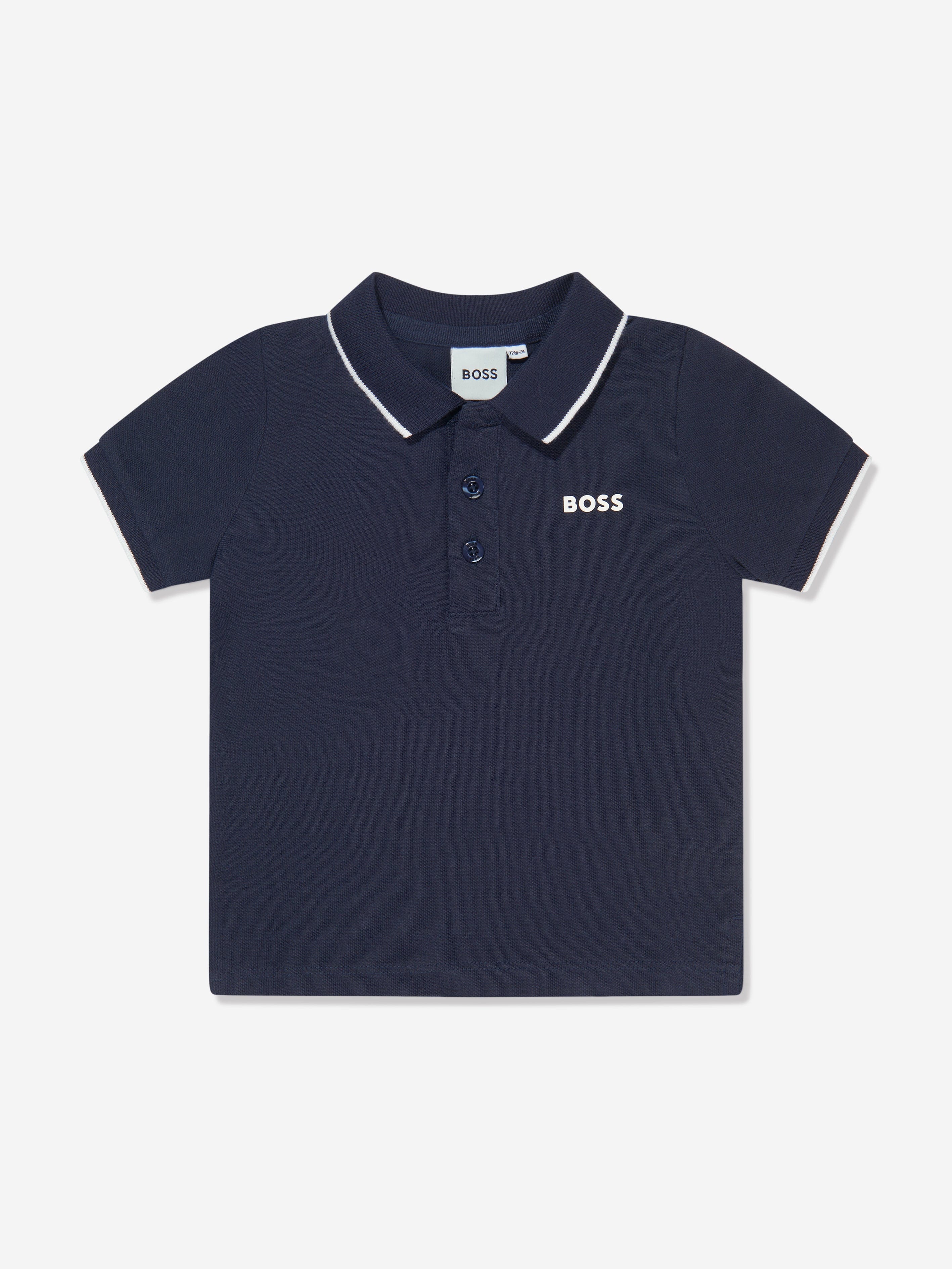 BOSS BOSS Baby Boys Logo Polo Shirt in Navy Childsplay Clothing