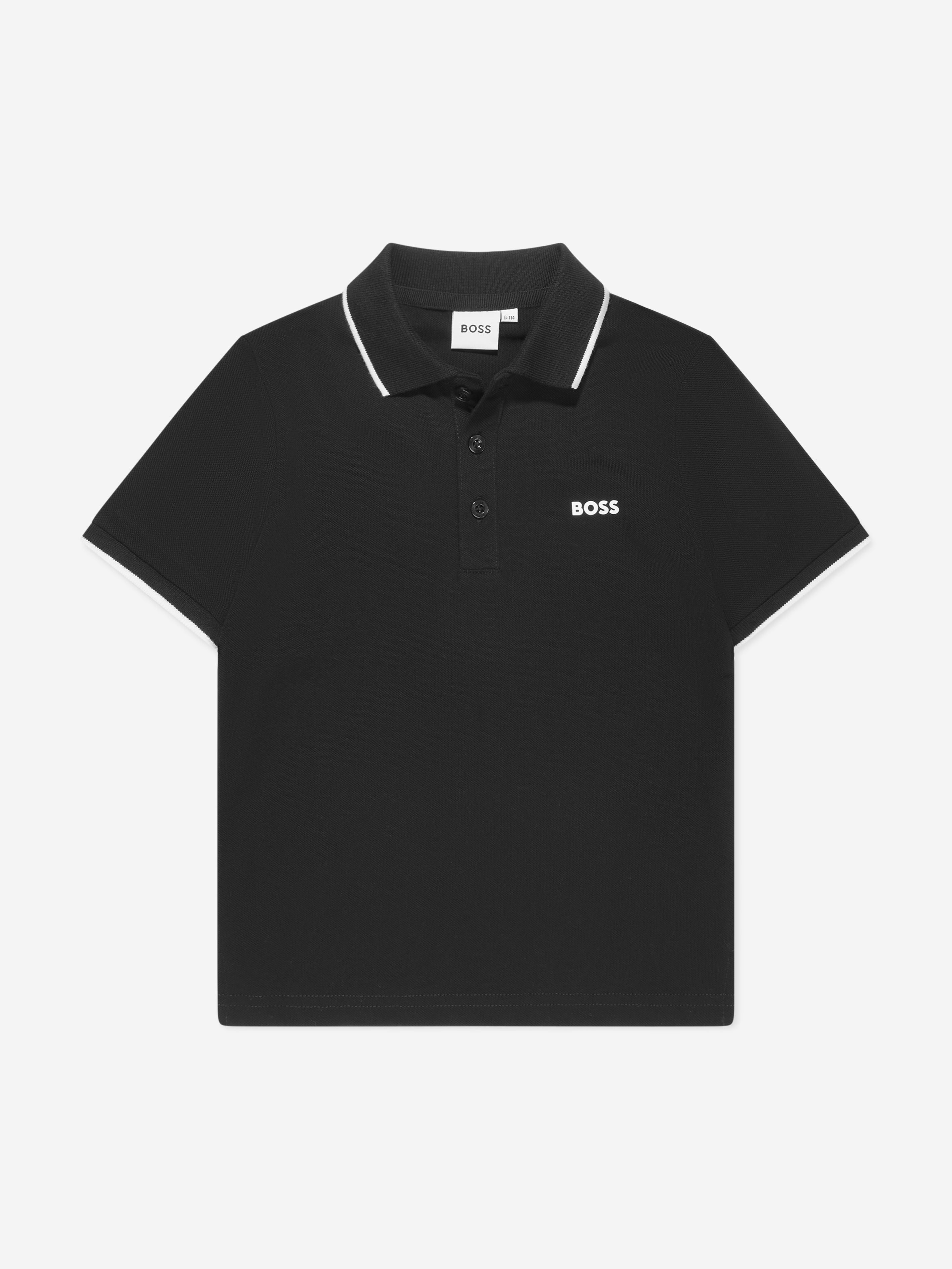 BOSS BOSS Boys Logo Polo Shirt in Black Childsplay Clothing