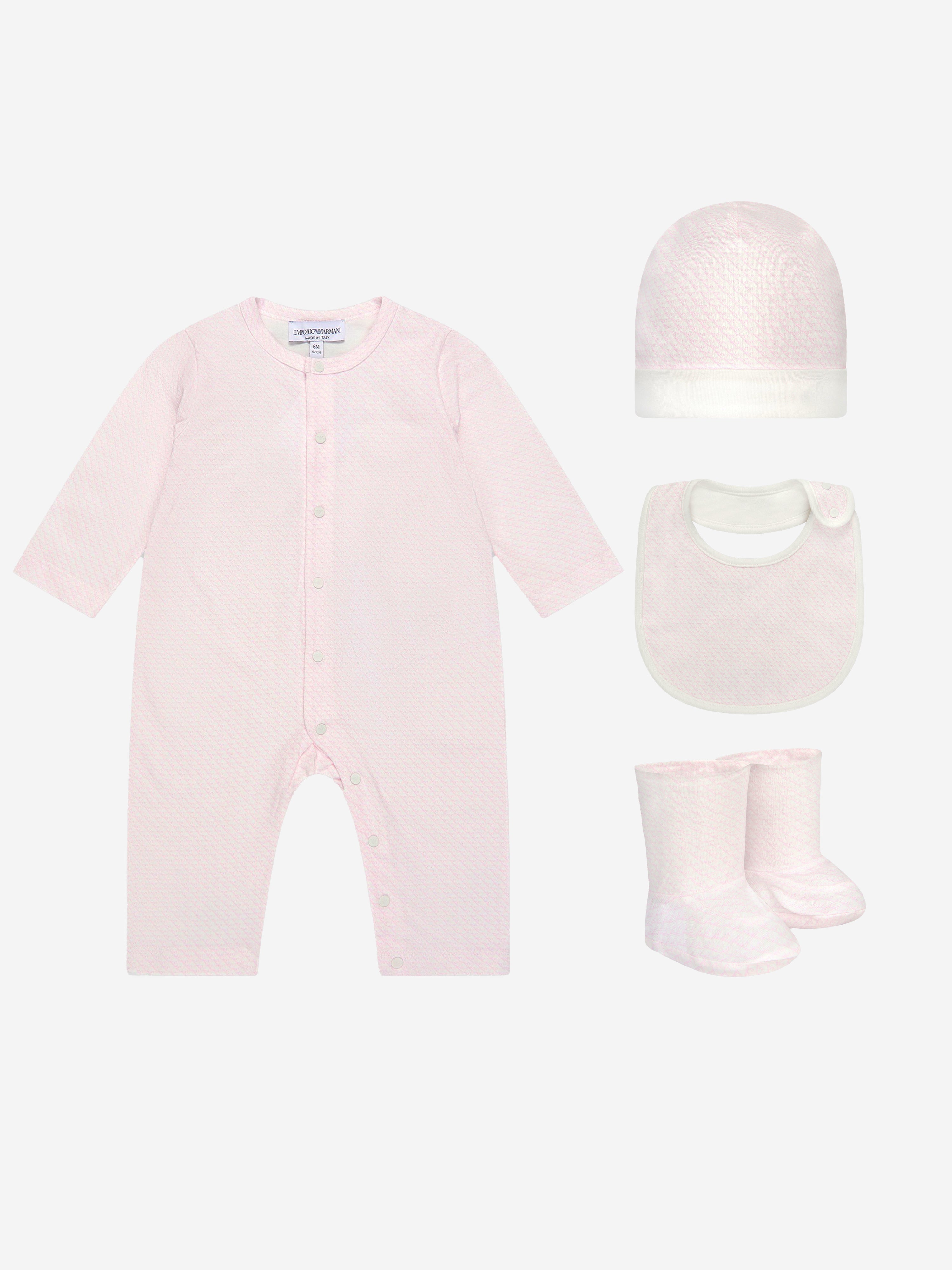 Statistisch Opstand Betreffende Emporio Armani Baby Girls Cotton Romper Gift Set (4 Piece) | Childsplay  Clothing