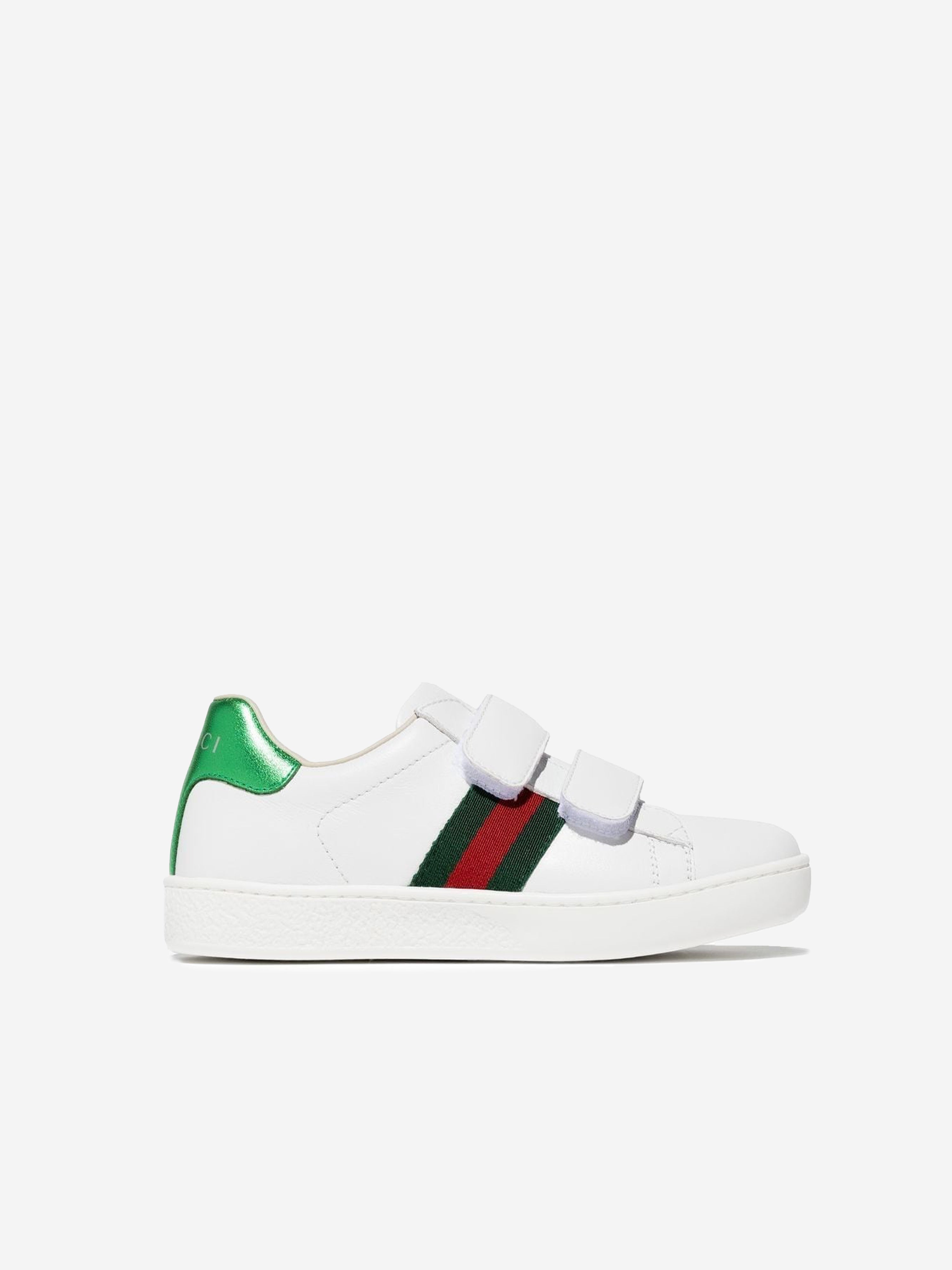 Gucci Kids GUCCI Leather Trainers With Stripe | Childsplay Clothing