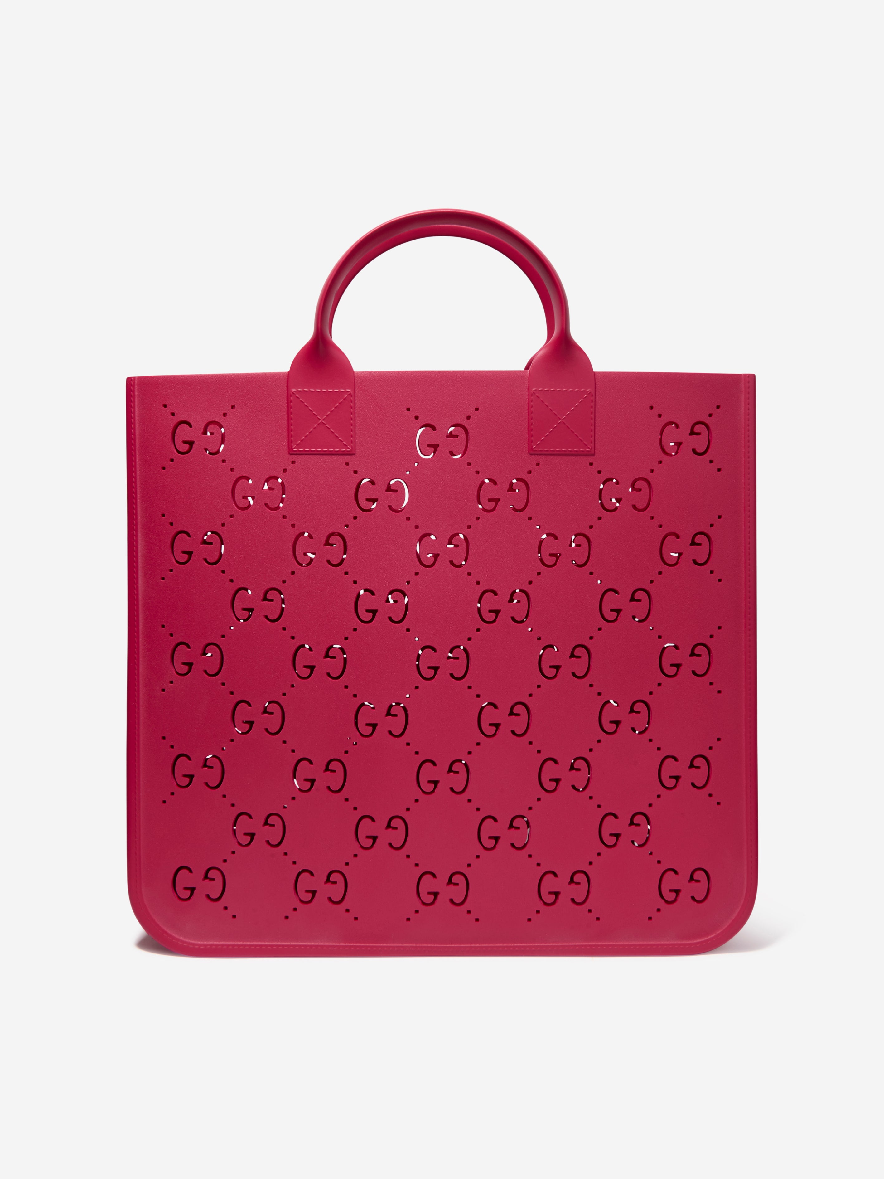 Gucci Kids Girls Rubber GG Tote Bag in One Size Pink