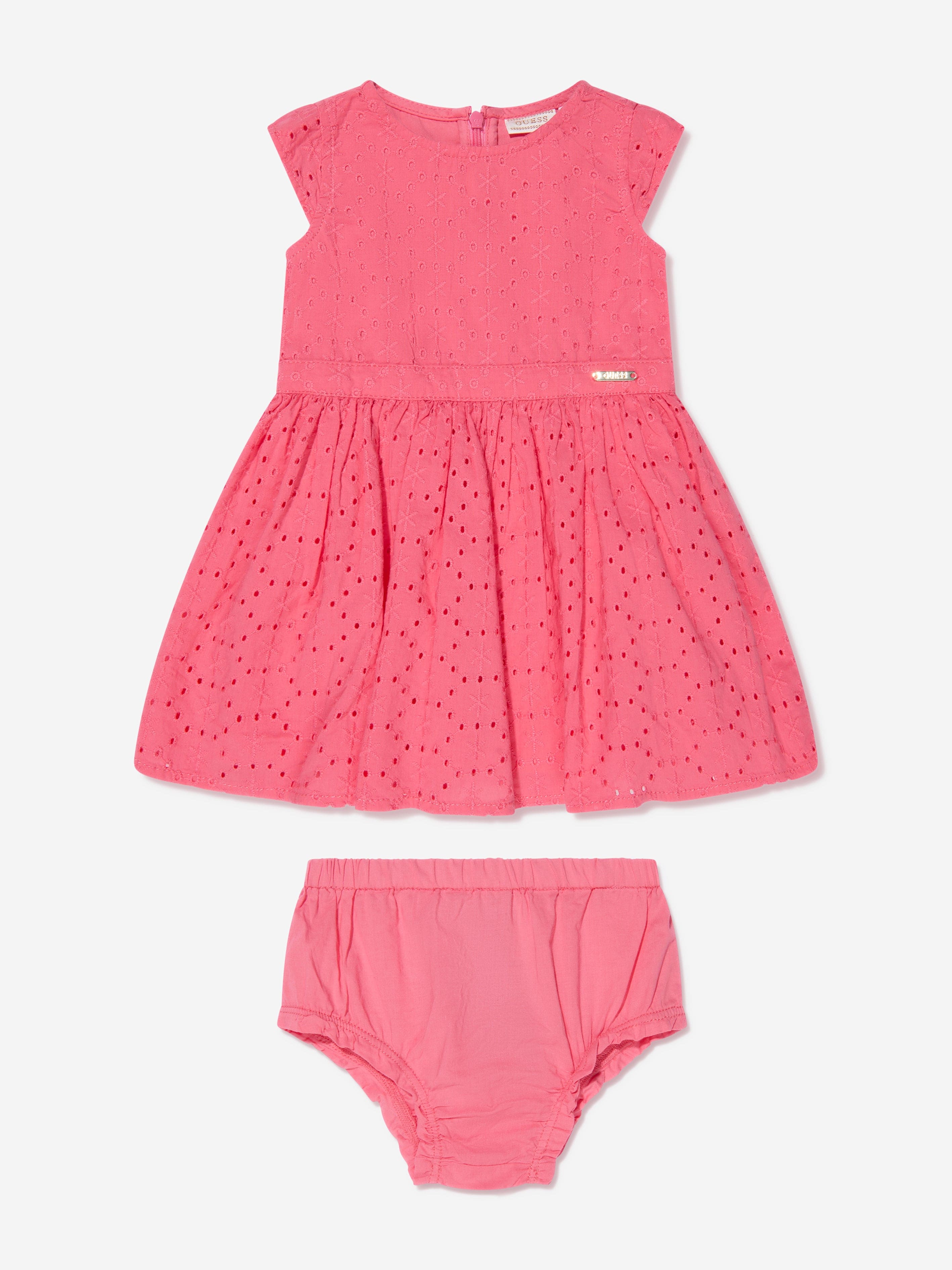Baby Girls Sangallo Dress And Knickers Set in Pink Childsplay Clothing