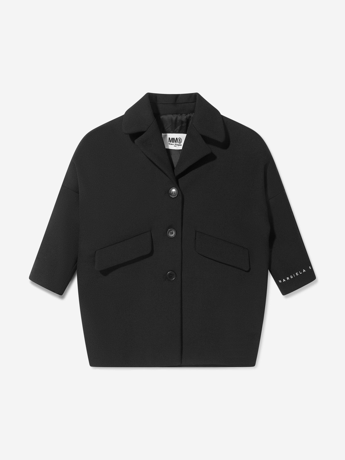 MM6 Maison Margiela - Kids Wool Back Logo Coat | Childsplay Clothing
