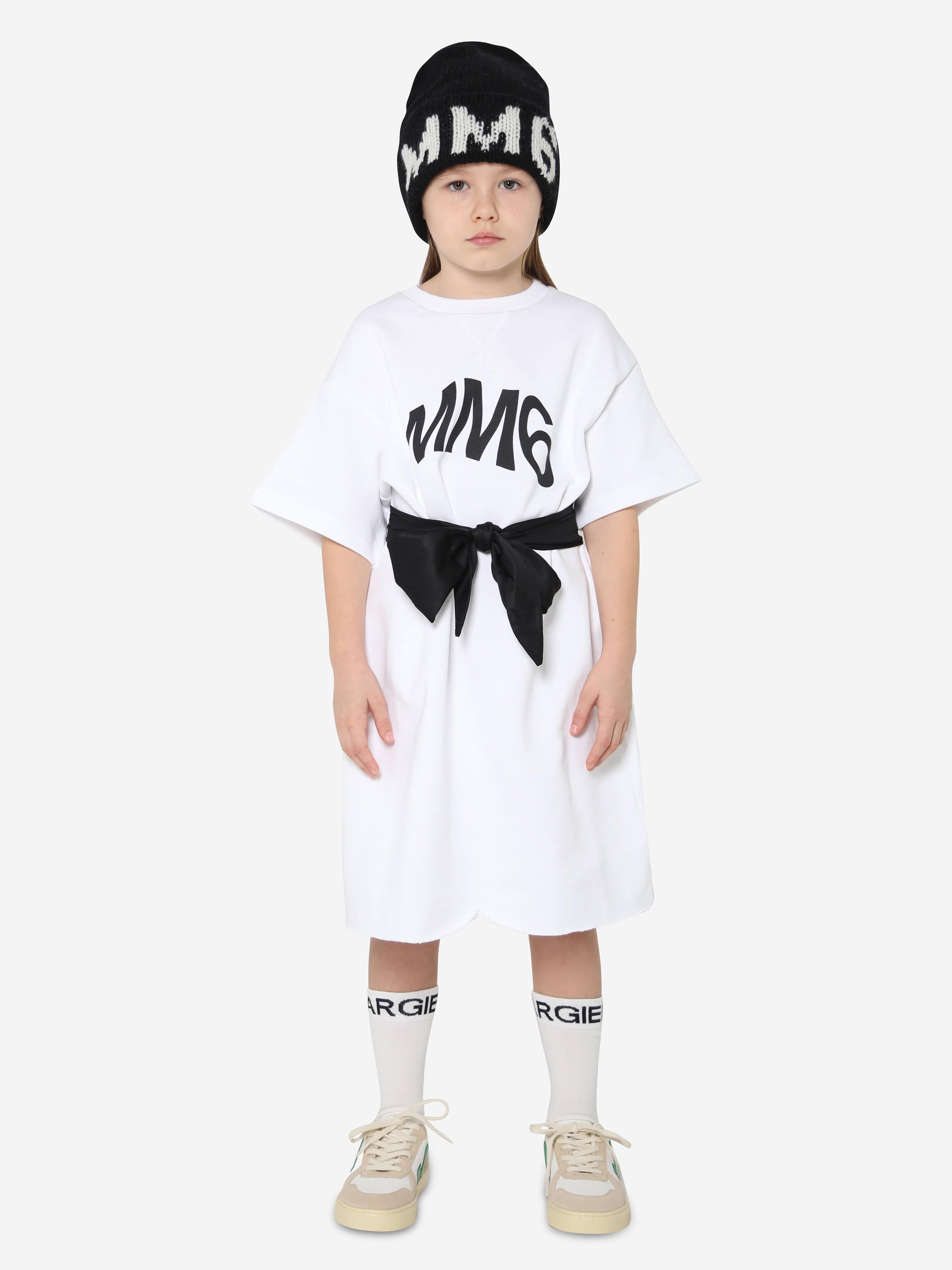 MM6 Maison Margiela MM6 Maison Margiela Kids Logo T-Shirt Dress In
