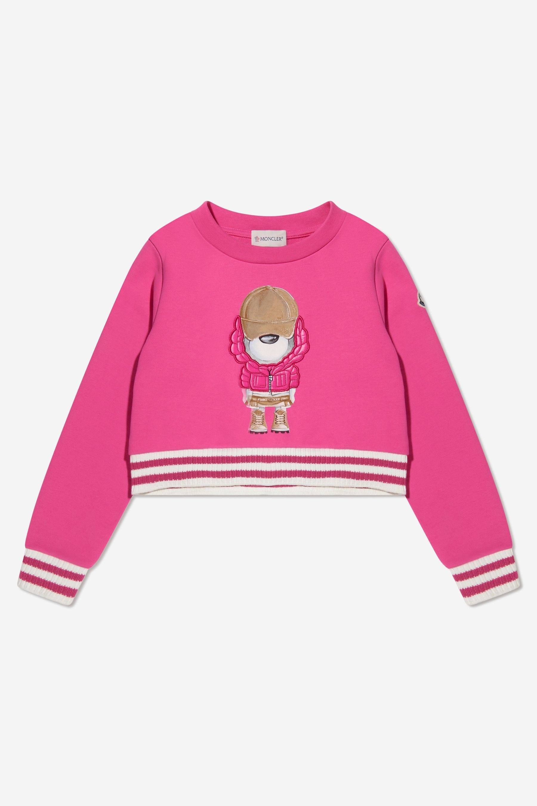 Moncler Enfant Moncler Enfant Girls Bear Print Sweatshirt in Pink