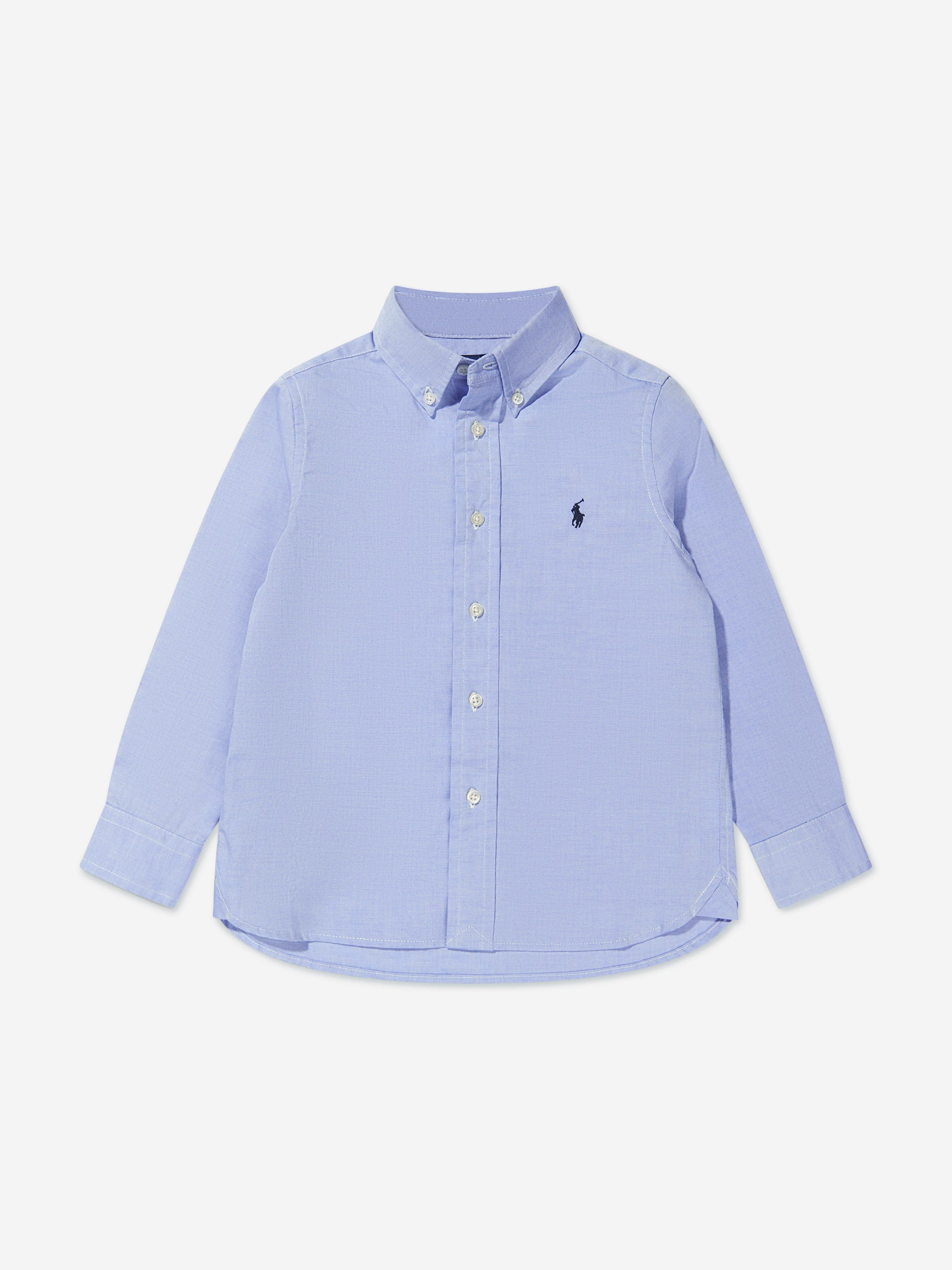 slim fit dress slacks Ralph Lauren Boys Slim Fit Shirt in Blue