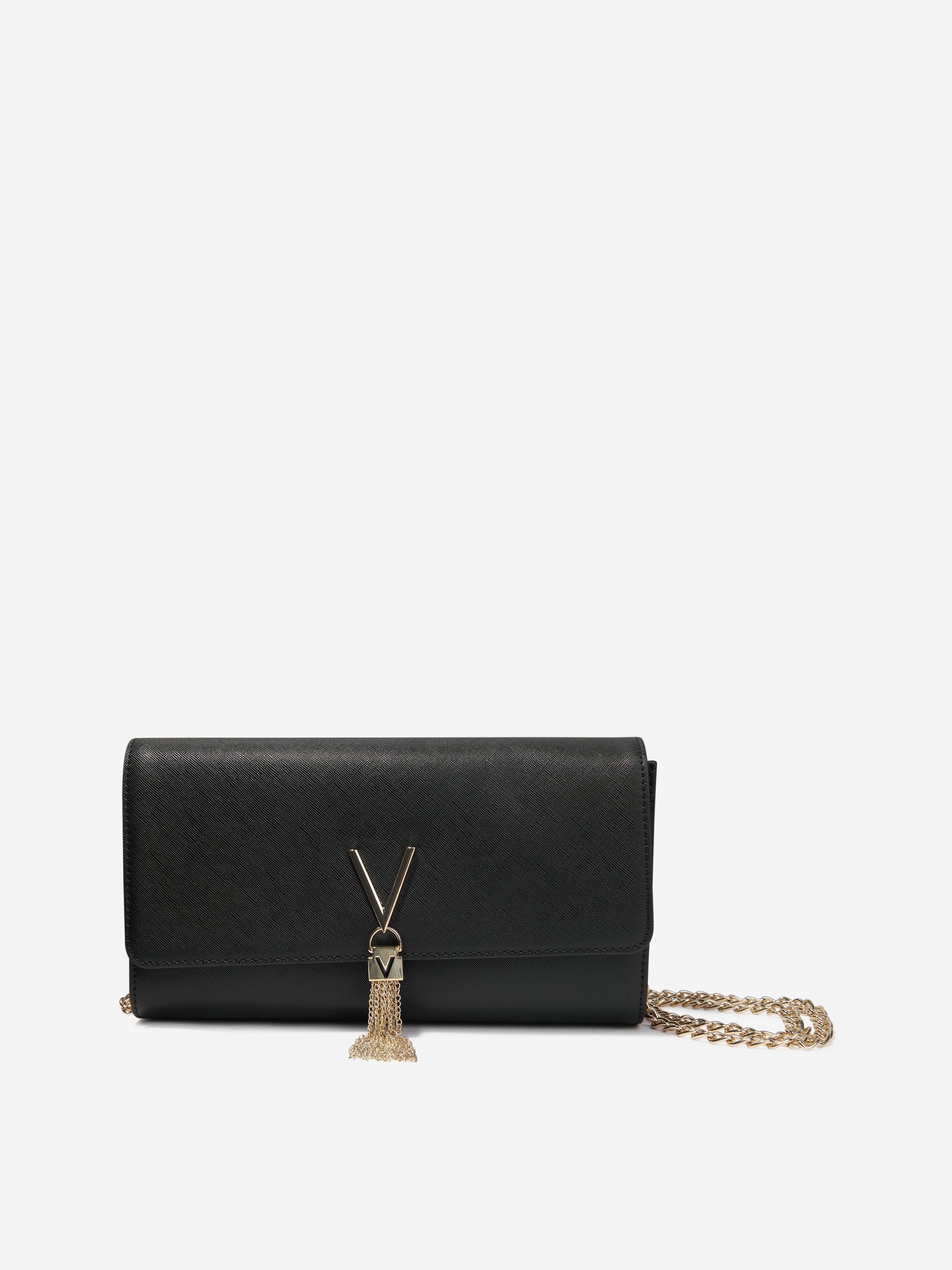 Valentino Bags Divina foldover clutch bag in black