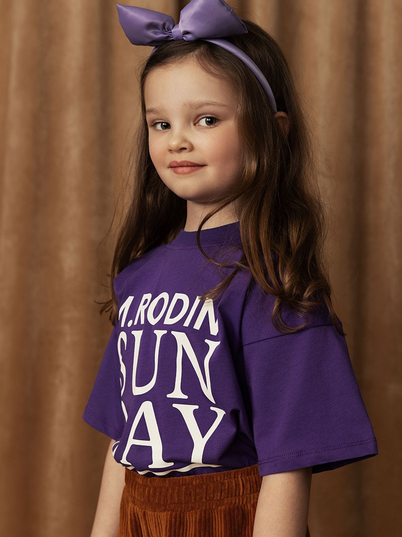 Mini Rodini Girls Sunday T-Shirt in Purple