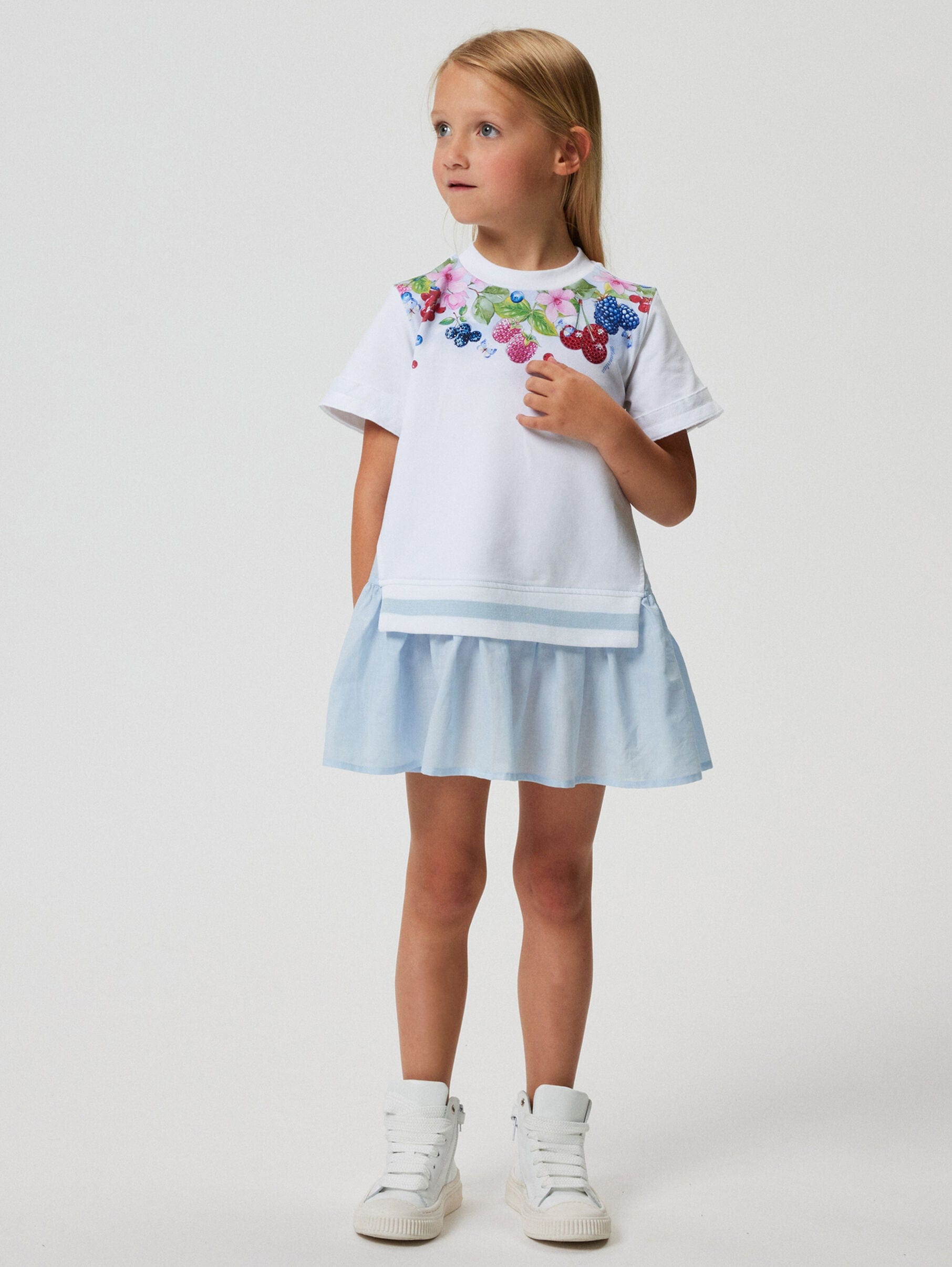monnalisa mermaid dress Monnalisa Girls Fruit Dress in White