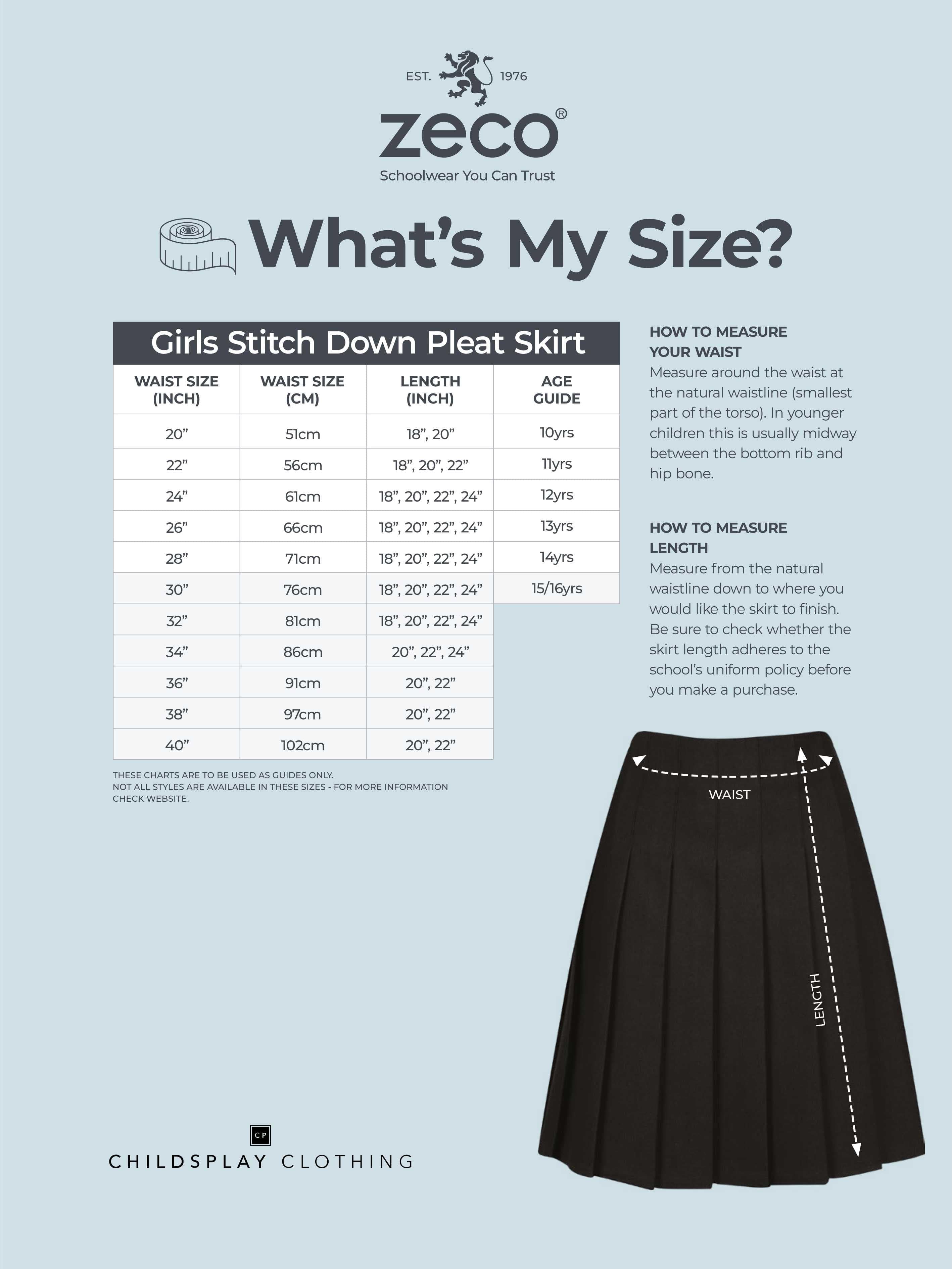 Zeco Girls School Pencil Skirt in Navy | Childsplay Clothing