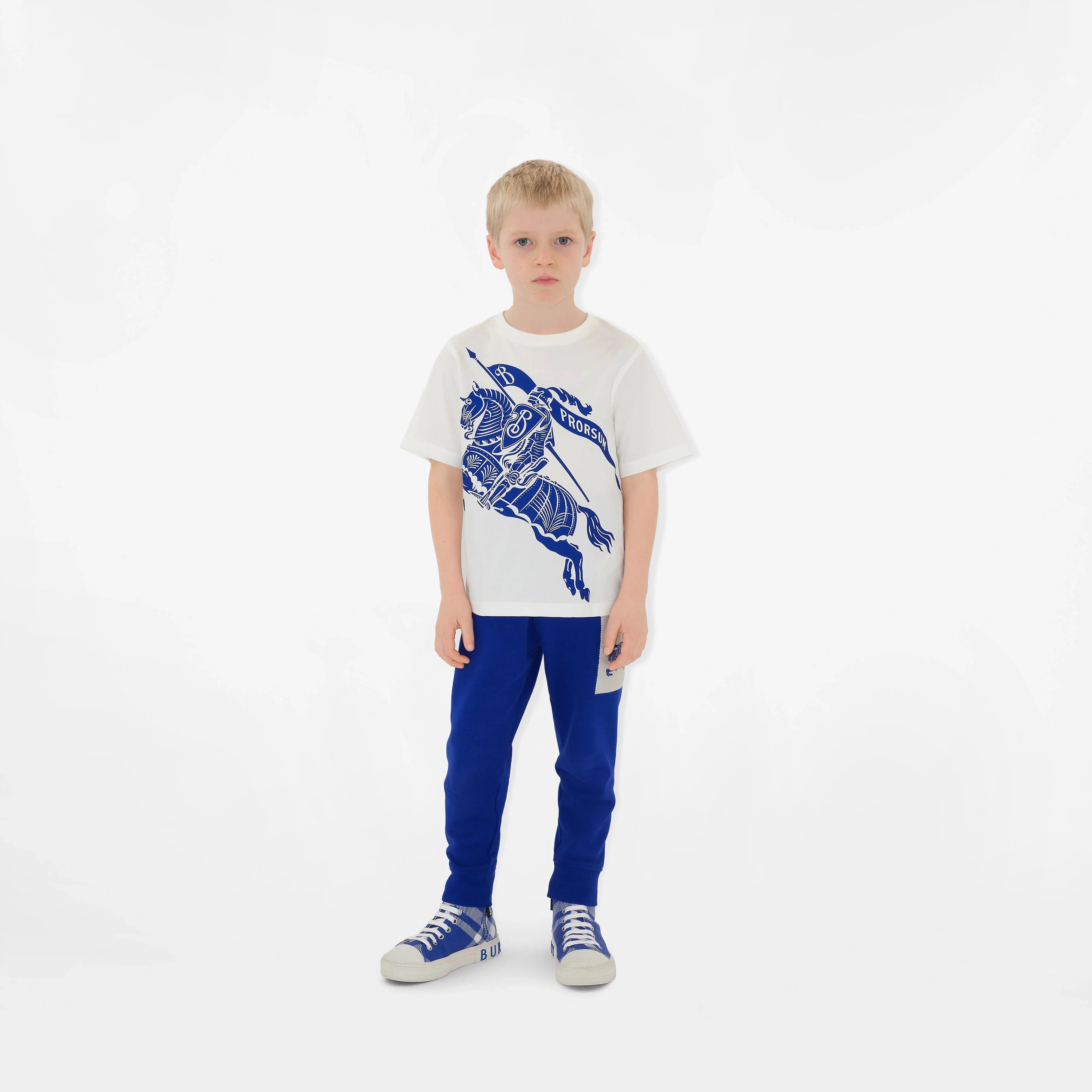 Burberry Kids Cedar Knight T-Shirt in White | Childsplay Clothing