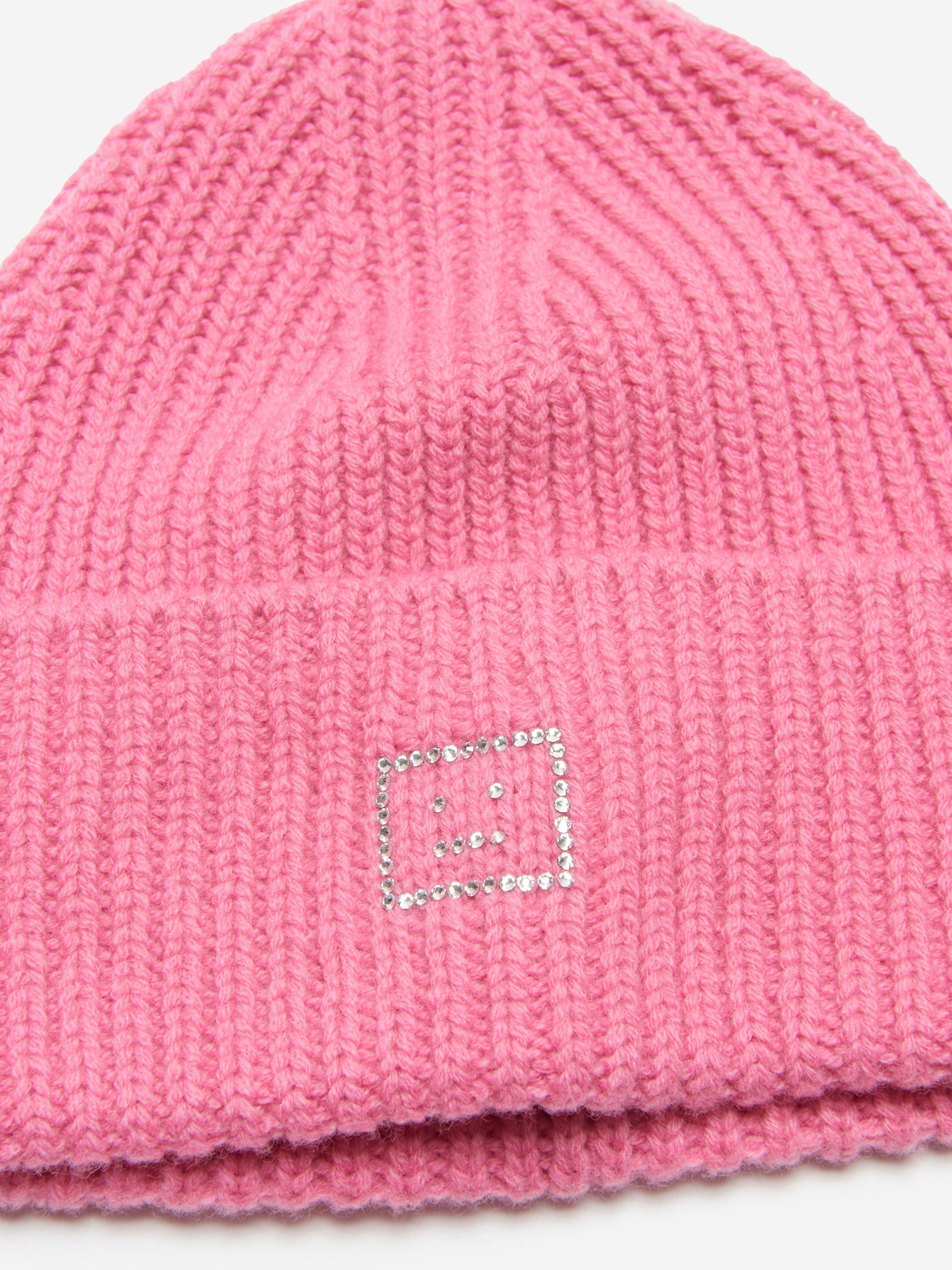 Acne Studios Acne Studios Kids Pansy Crystal Core Beanie in Pink