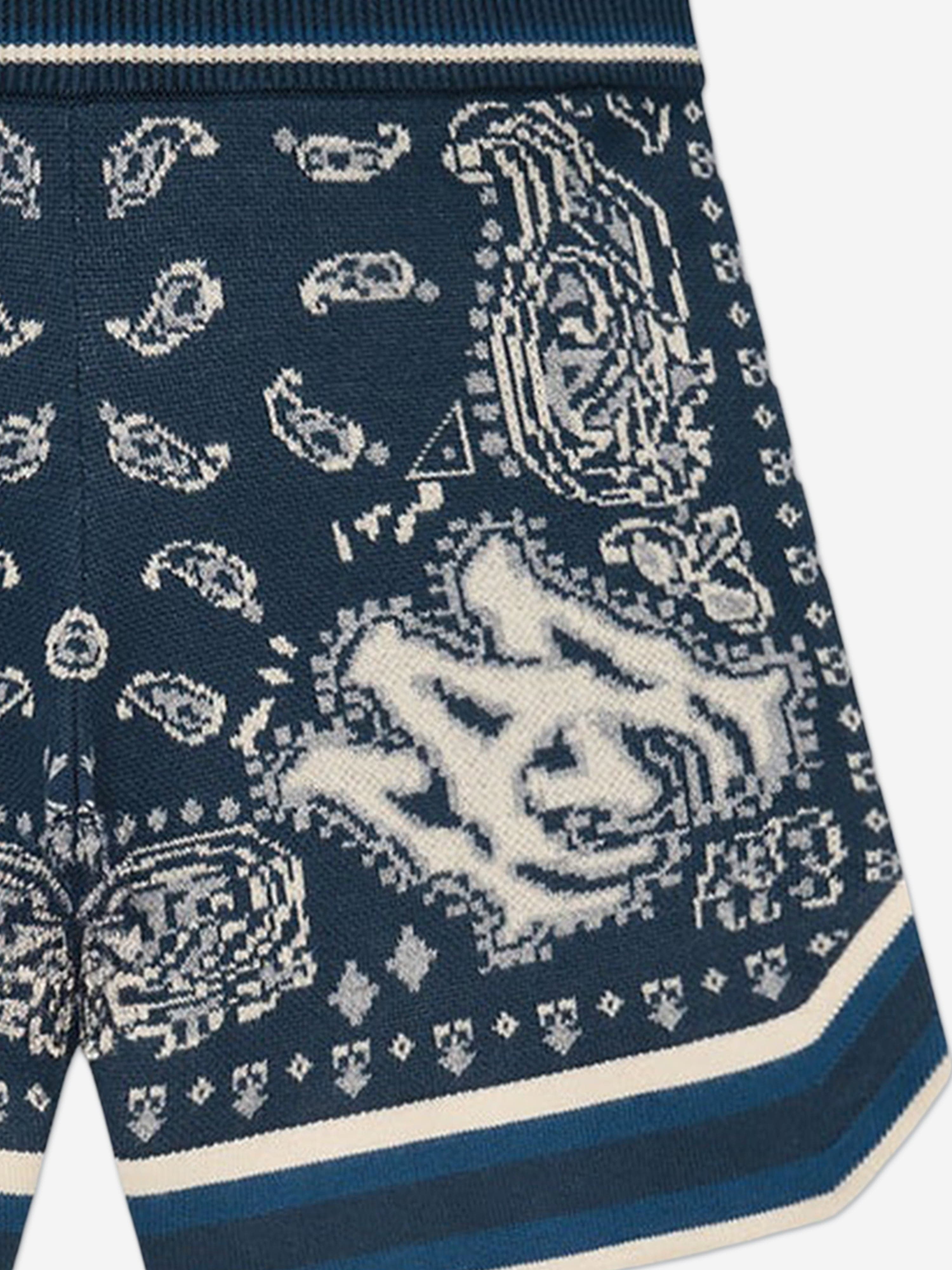 Amiri Boys Bandana Shorts in Navy | Childsplay Clothing