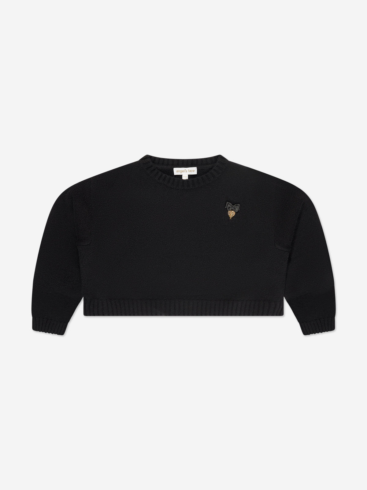 Angels Face Girls Roberta Cropped Zebra Jumper With Wings in Black ...