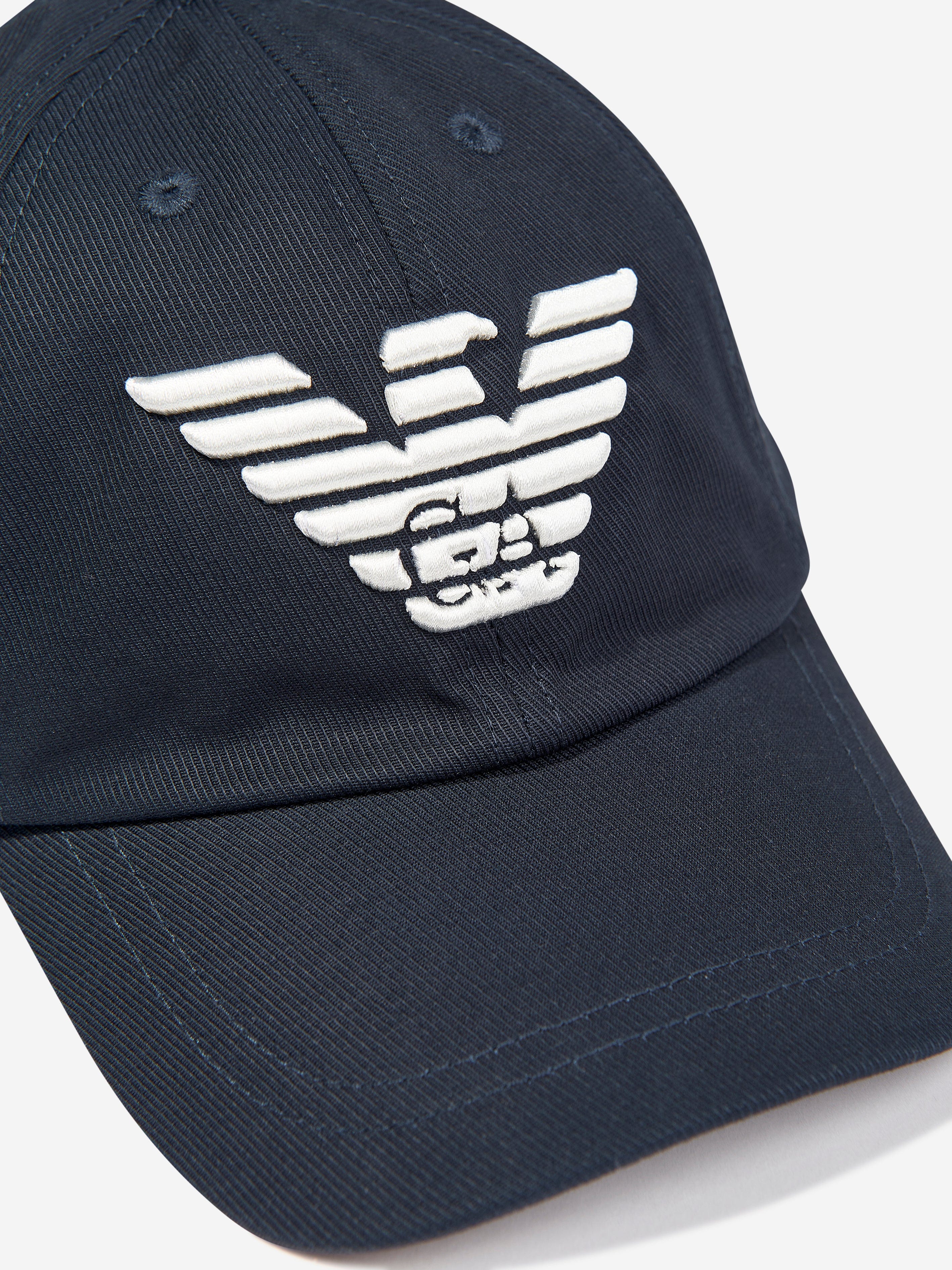 Emporio Armani Kids Logo Baseball Cap in Navy | Childsplay Clothing