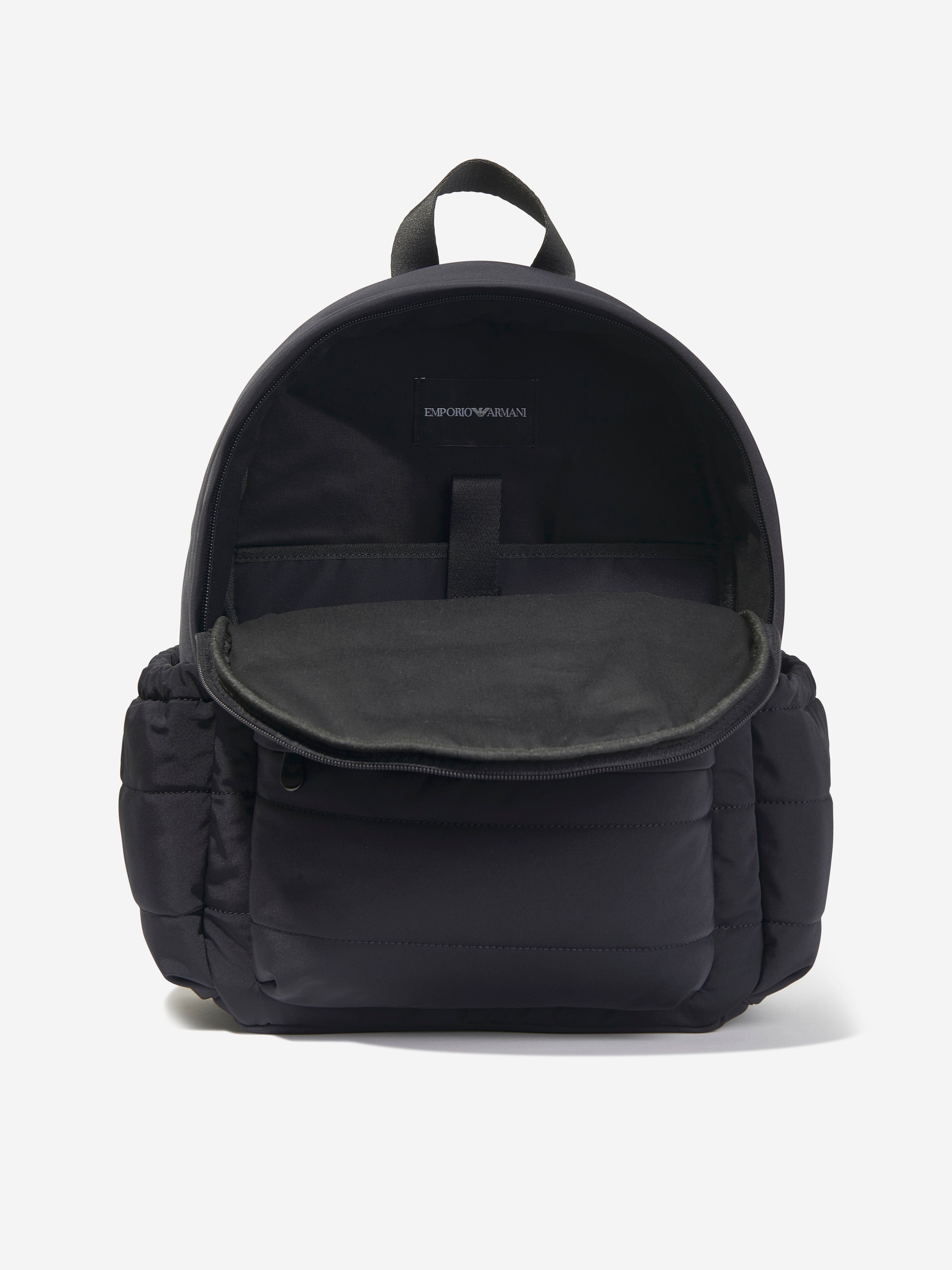 Emporio Armani Emporio Armani Boys Logo Backpack in Navy (37cm  
