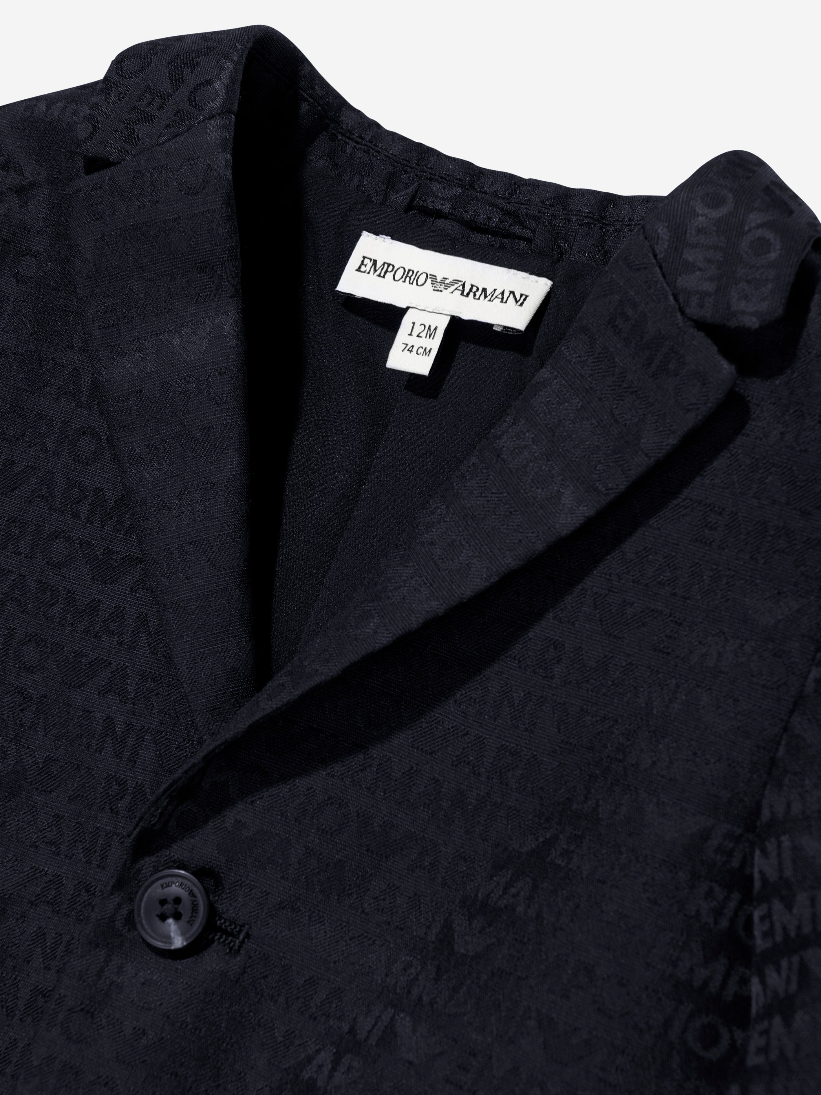 Emporio Armani Baby Boys Logo Blazer in Navy | Childsplay Clothing