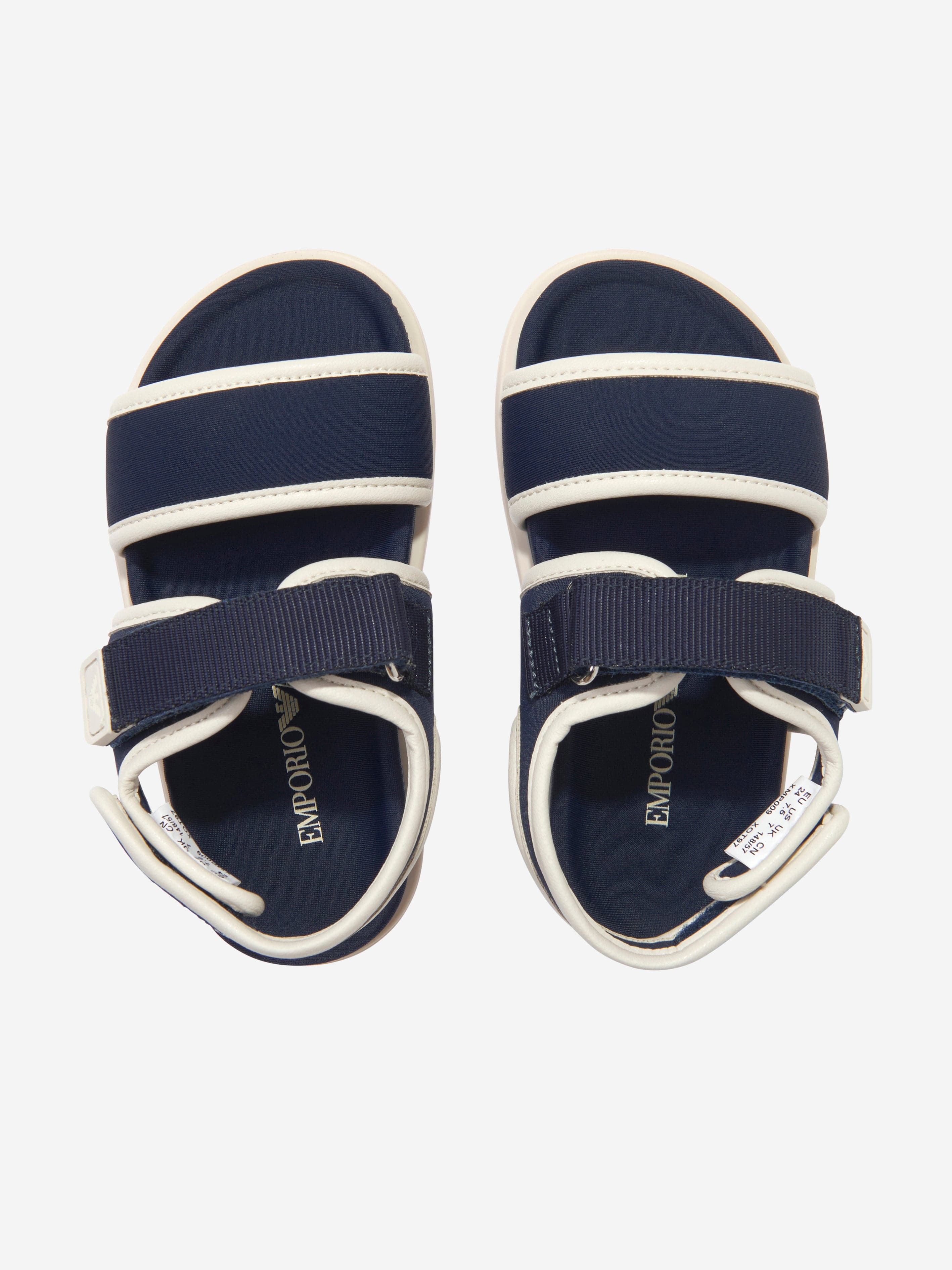 Emporio Armani Kids Logo Sandals in Navy | Childsplay Clothing